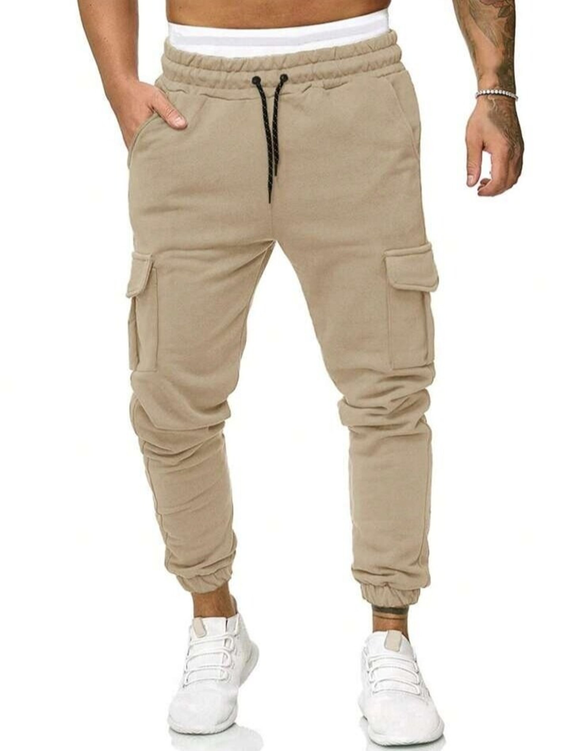 Pantalones deportivos con bolsillo lateral para hombre - 4
