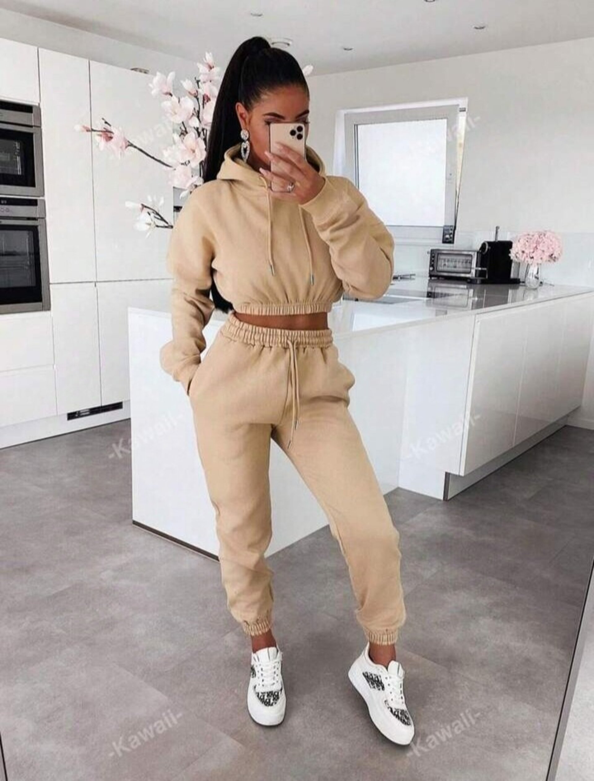 Conjunto de sudadera con capucha para mujer - 18