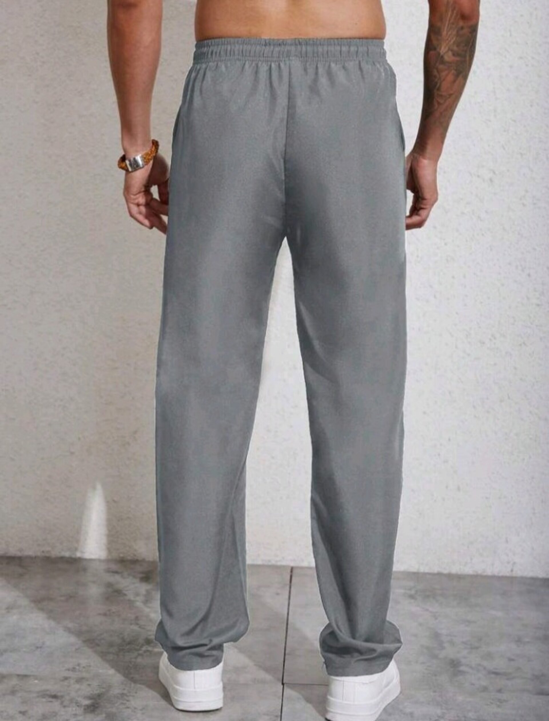 pantalon con cordon en la cintura para hombre - 6