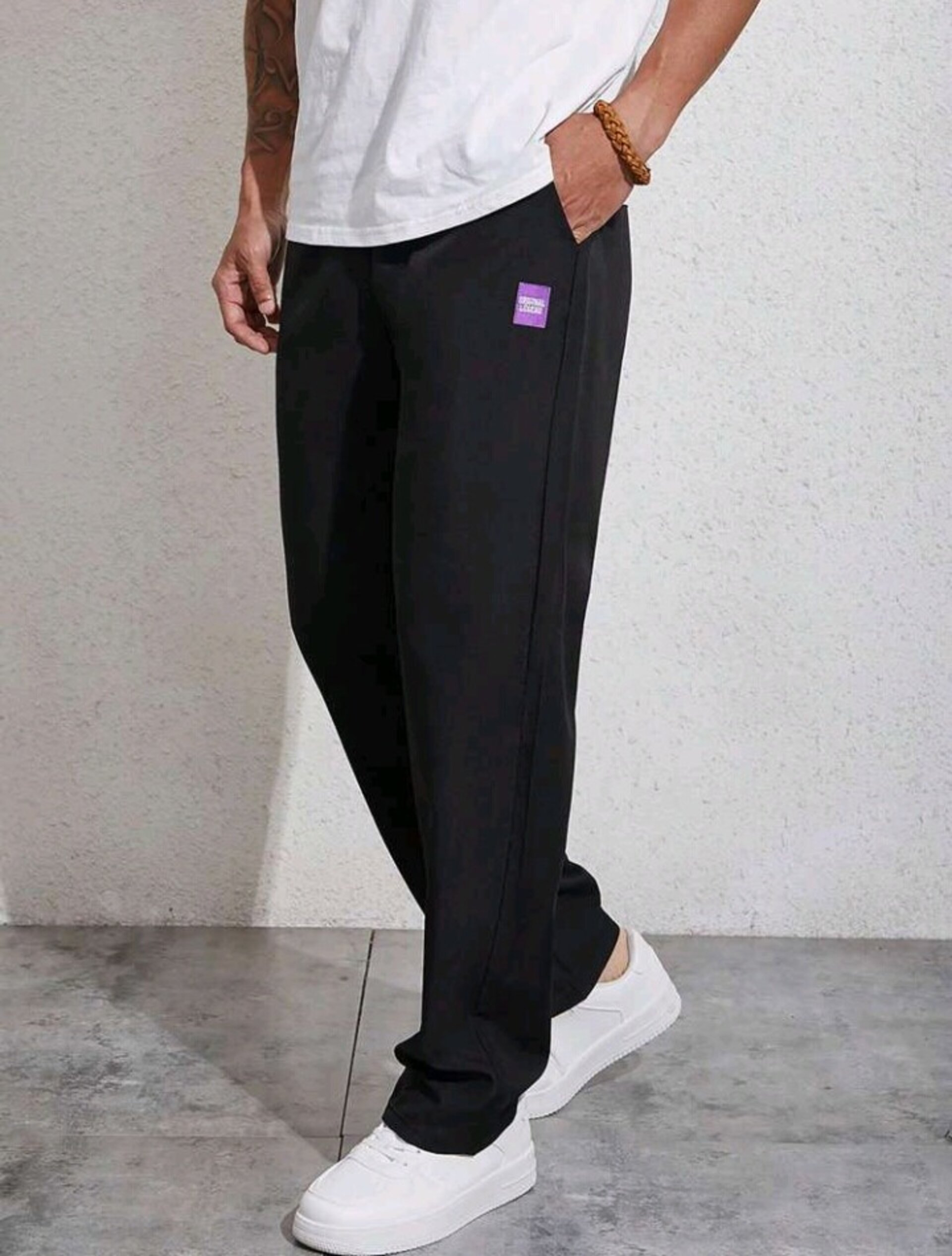 pantalon con cordon en la cintura para hombre - 10