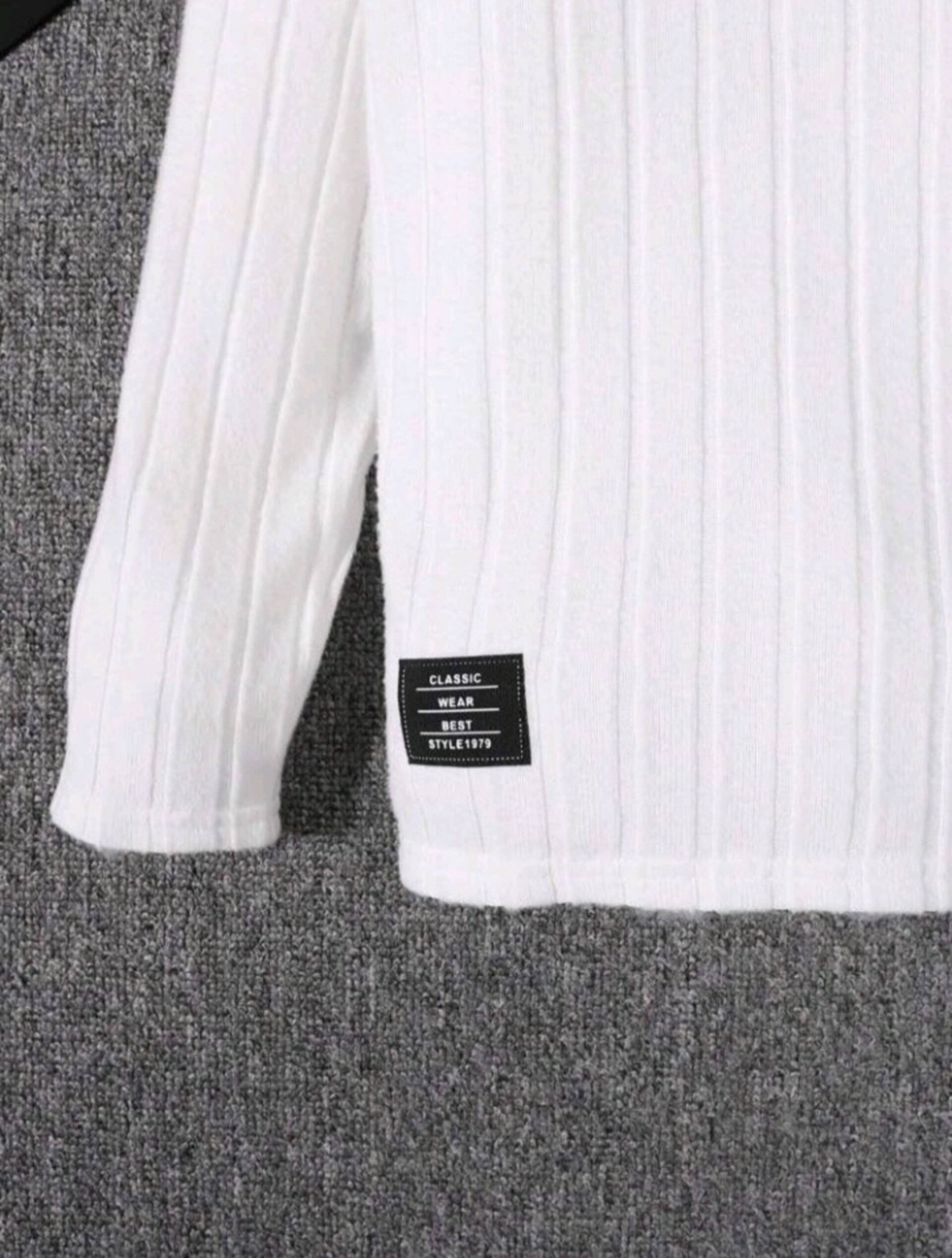 camiseta de cuello alto y manga larga para niño - 4