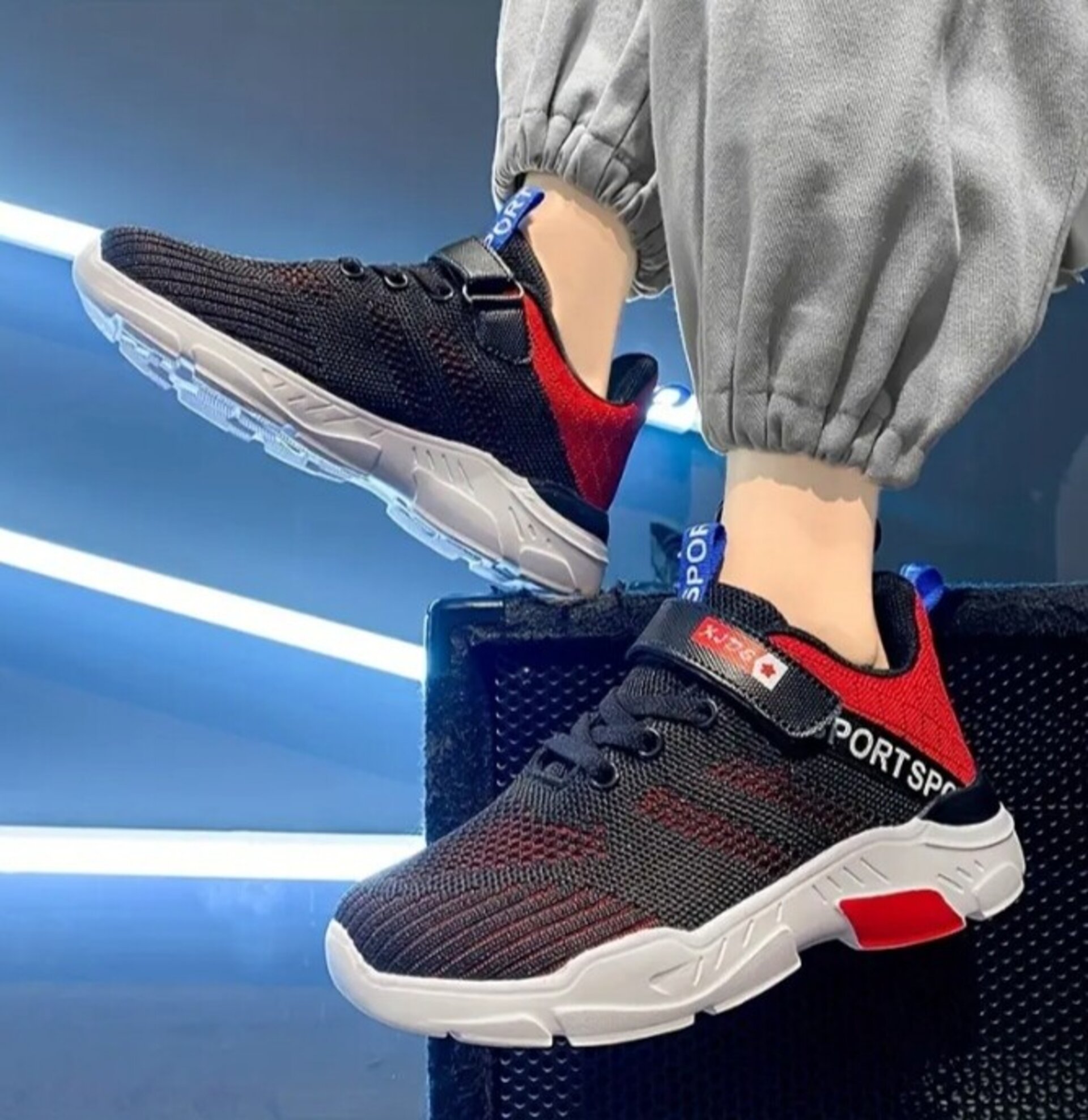 zapatillas de running comodos de baja altura para niños, - 3