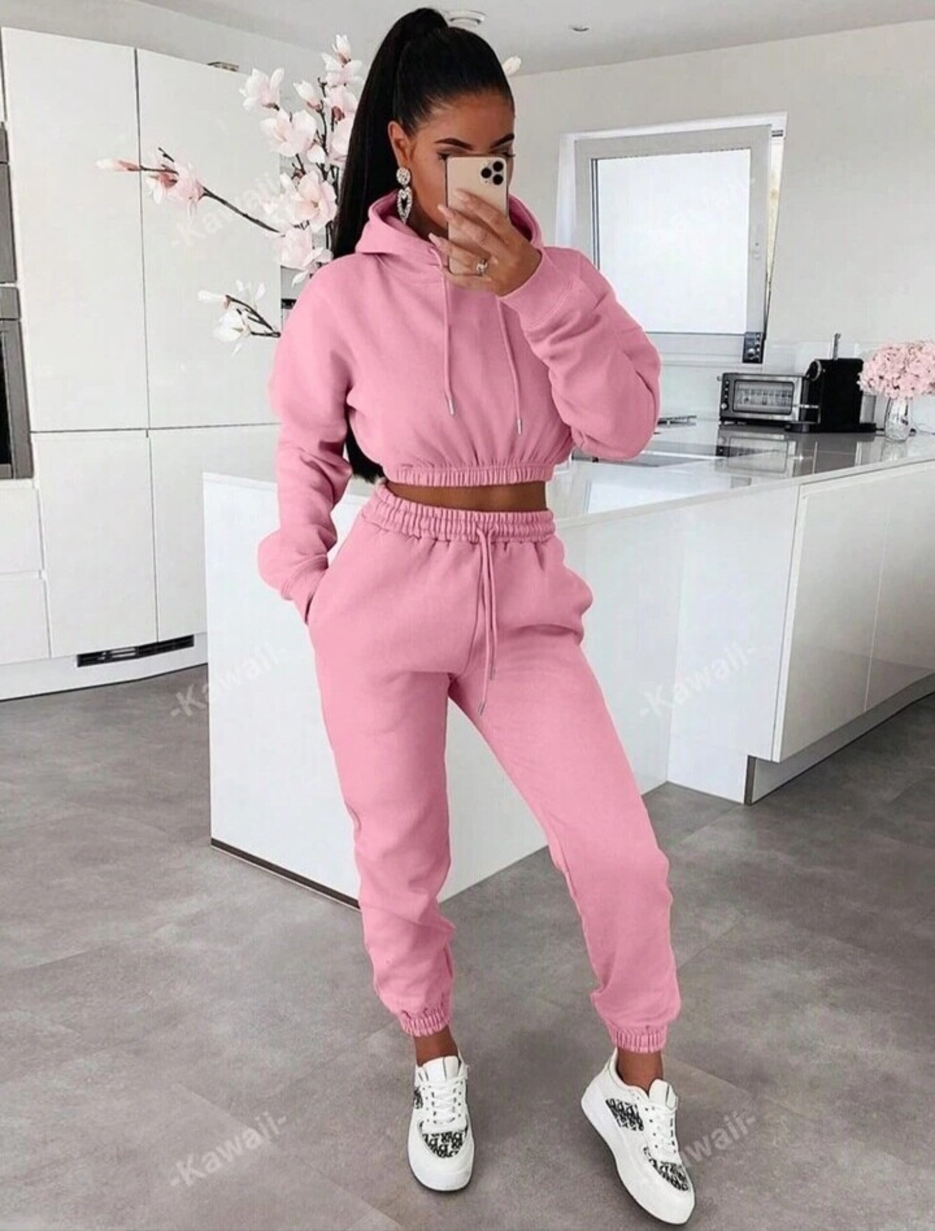 Conjunto de sudadera con capucha para mujer - 12