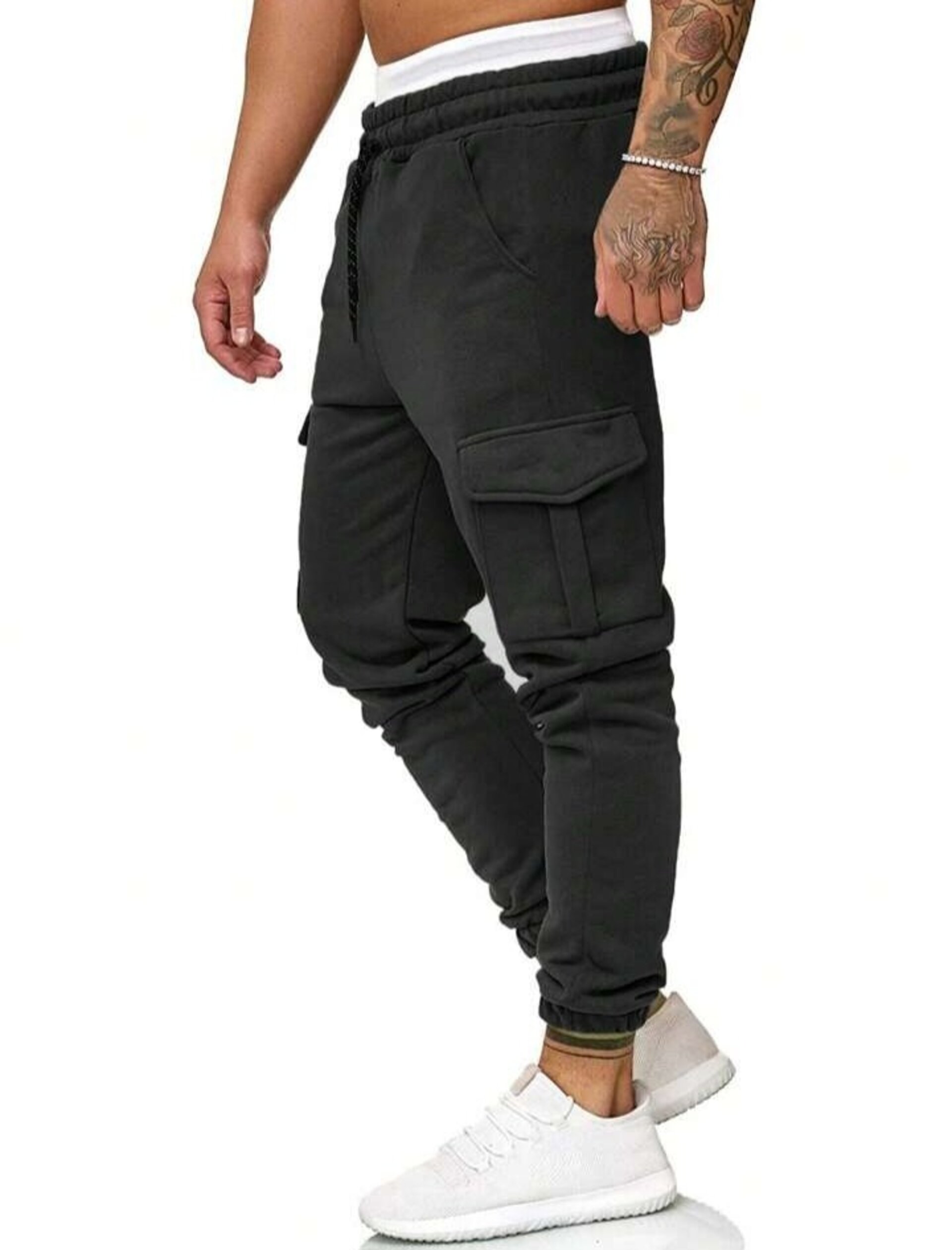 Pantalones deportivos con bolsillo lateral para hombre - 14