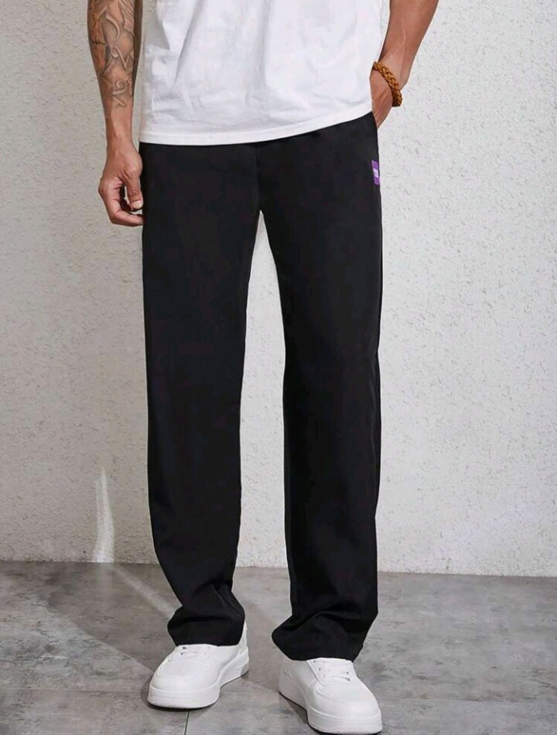pantalon con cordon en la cintura para hombre - 13