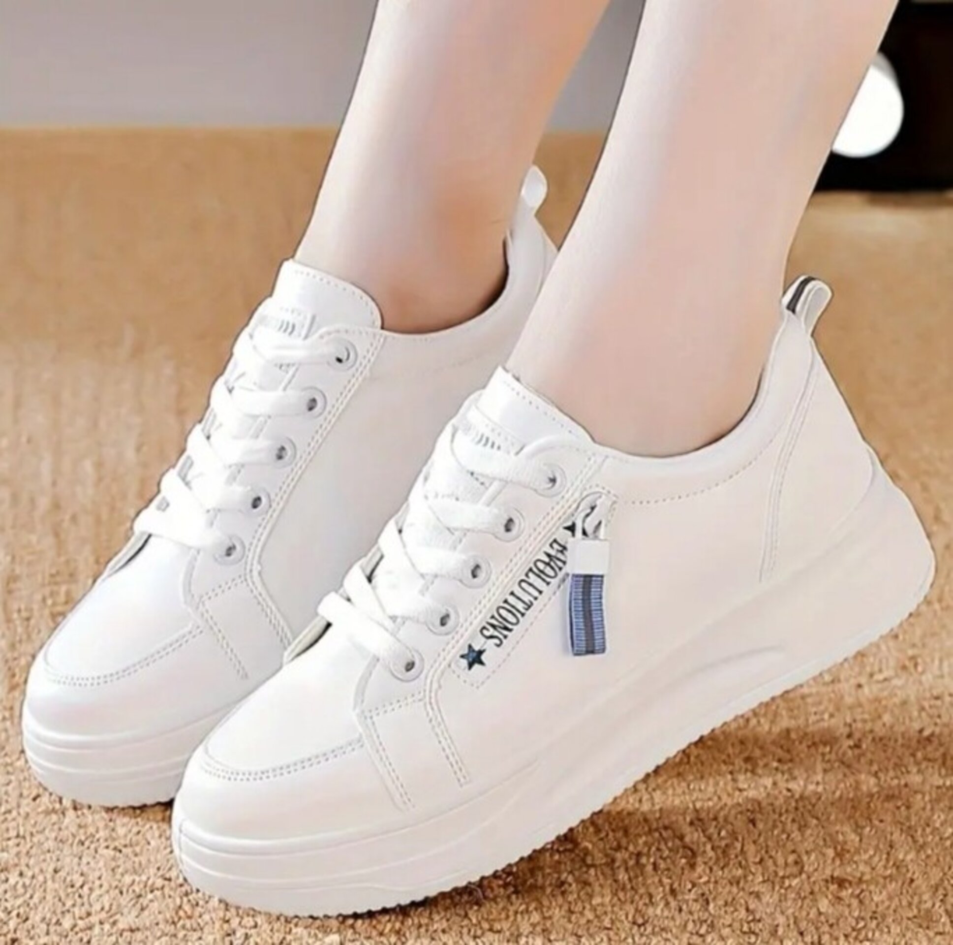 zapatillas planas de cordoneras para mujer - 2