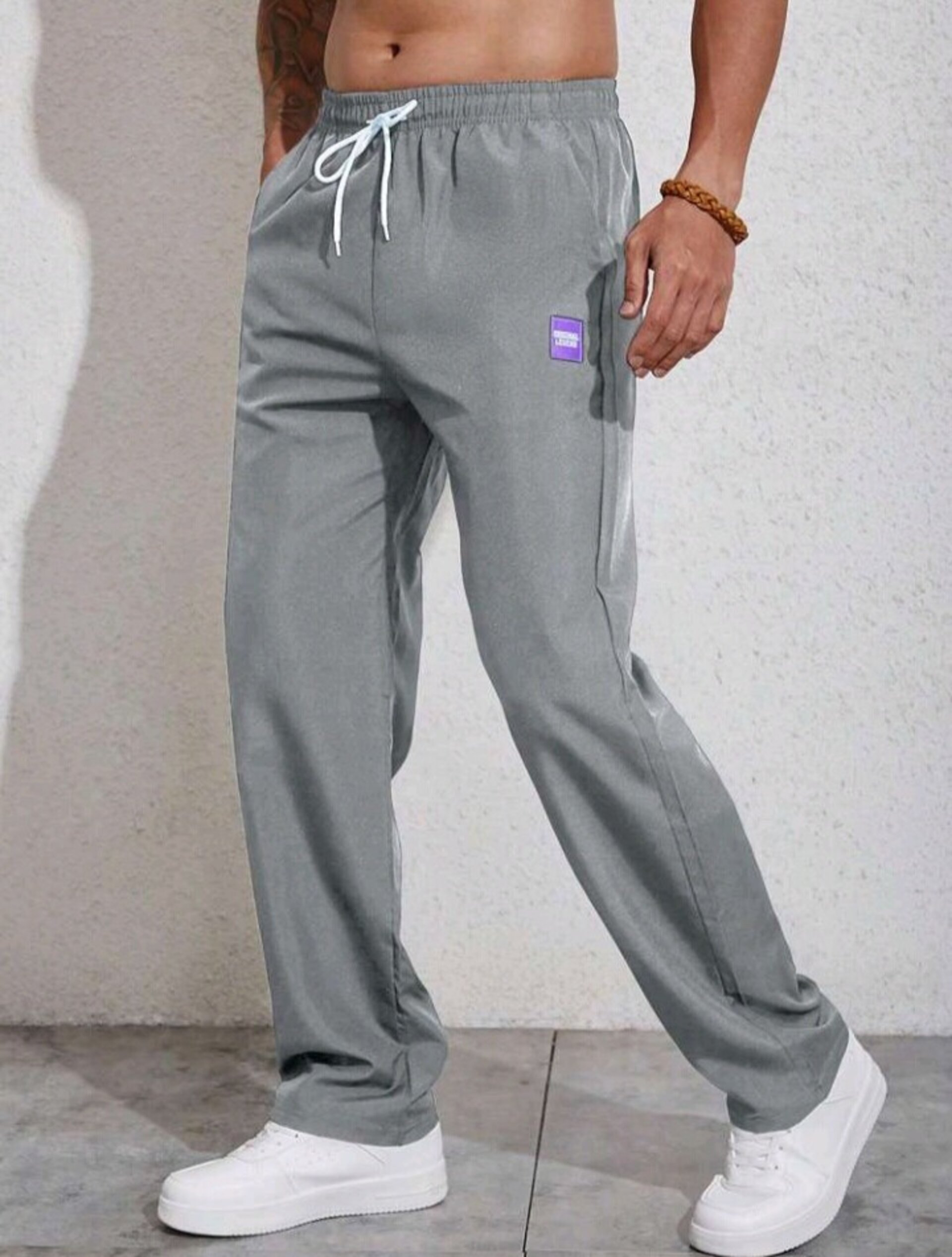 pantalon con cordon en la cintura para hombre - 7