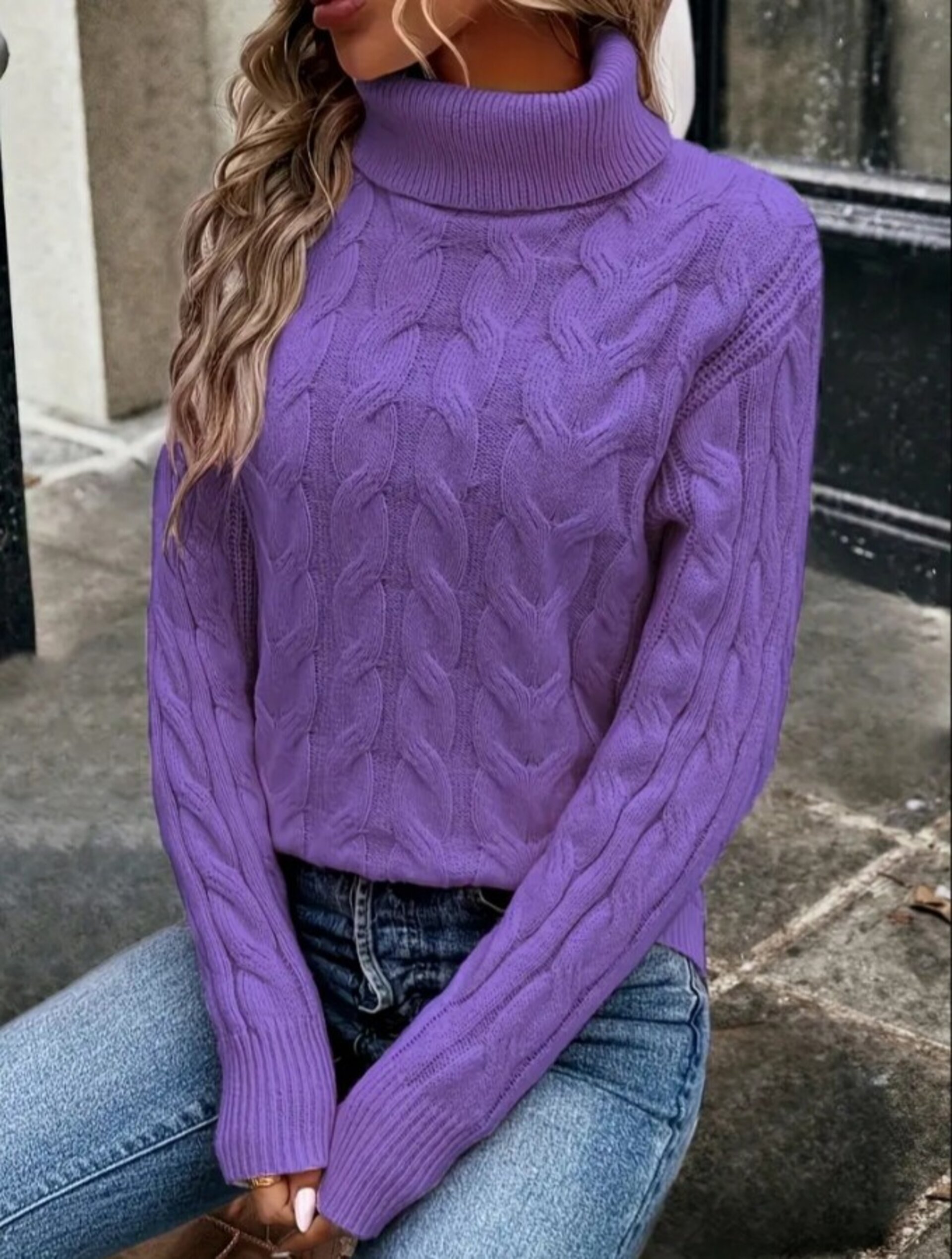 jersey de cuello alto de mujer - 4