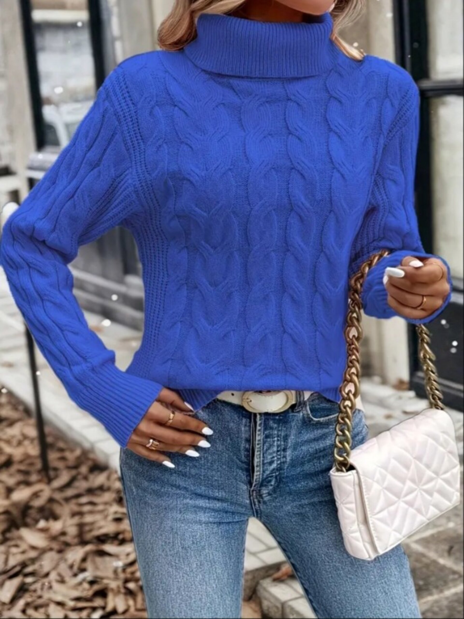 jersey de cuello alto de mujer - 5