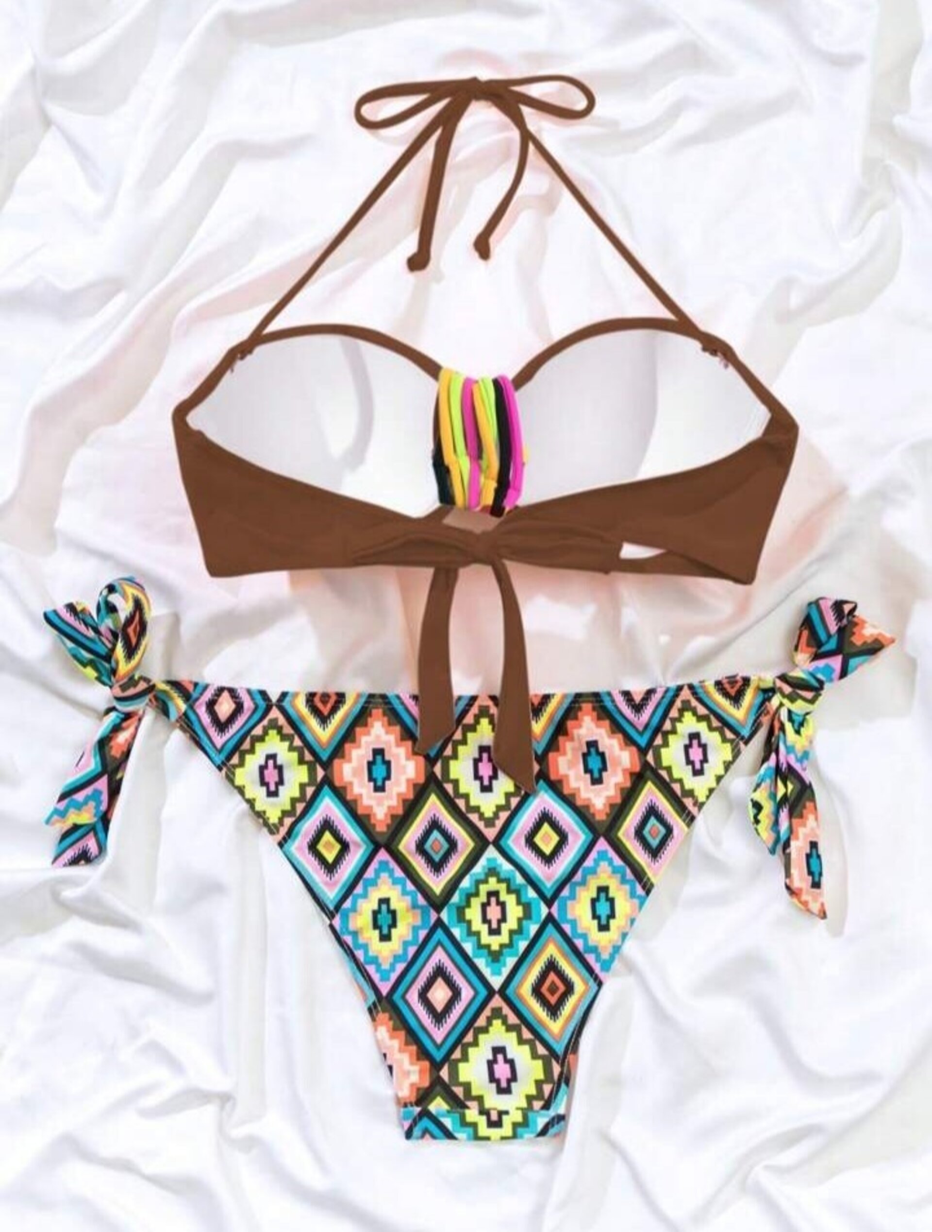 Conjunto de bikini para mujer con estampado geometrico - 25