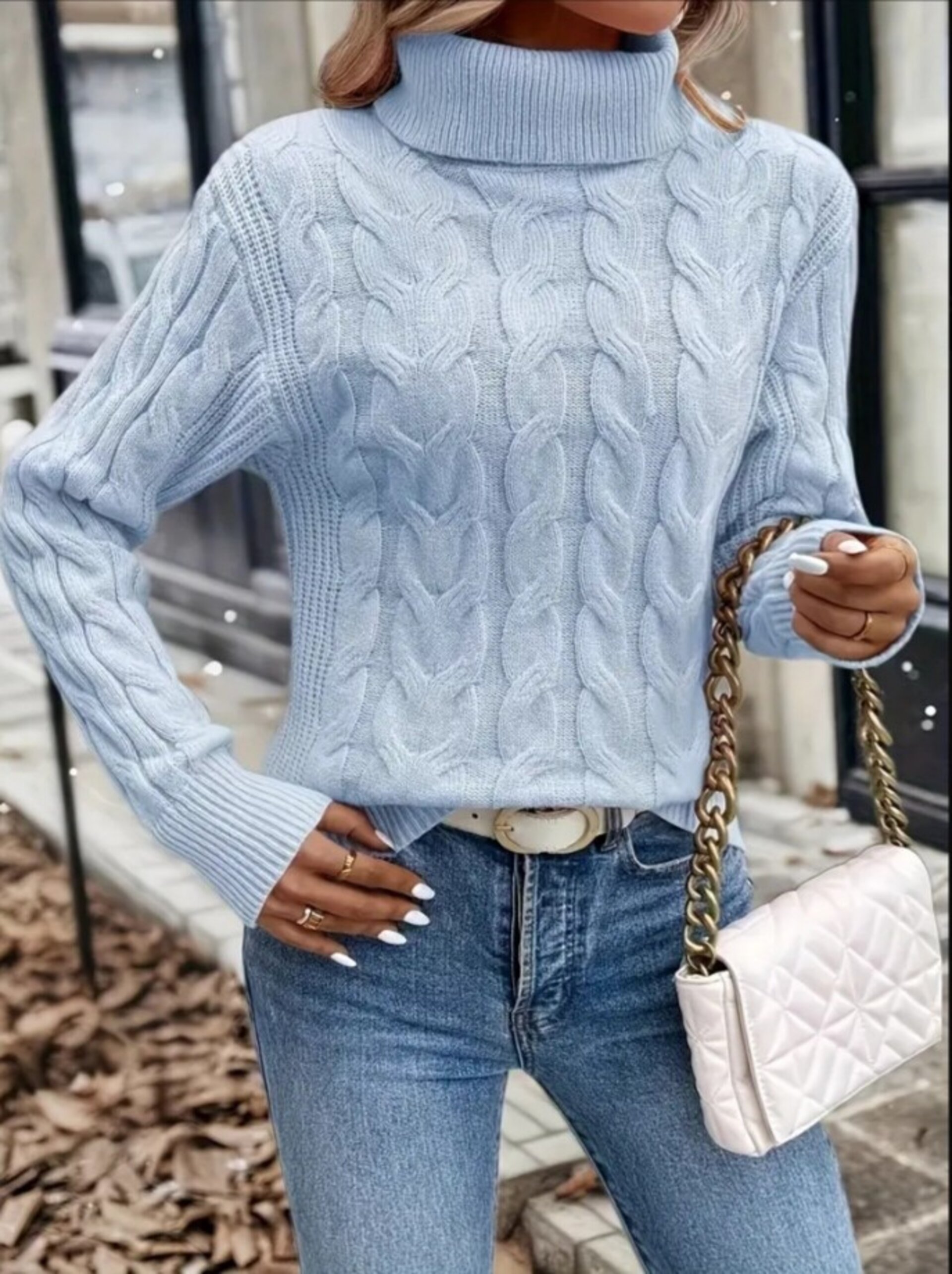 jersey de cuello alto de mujer - 8