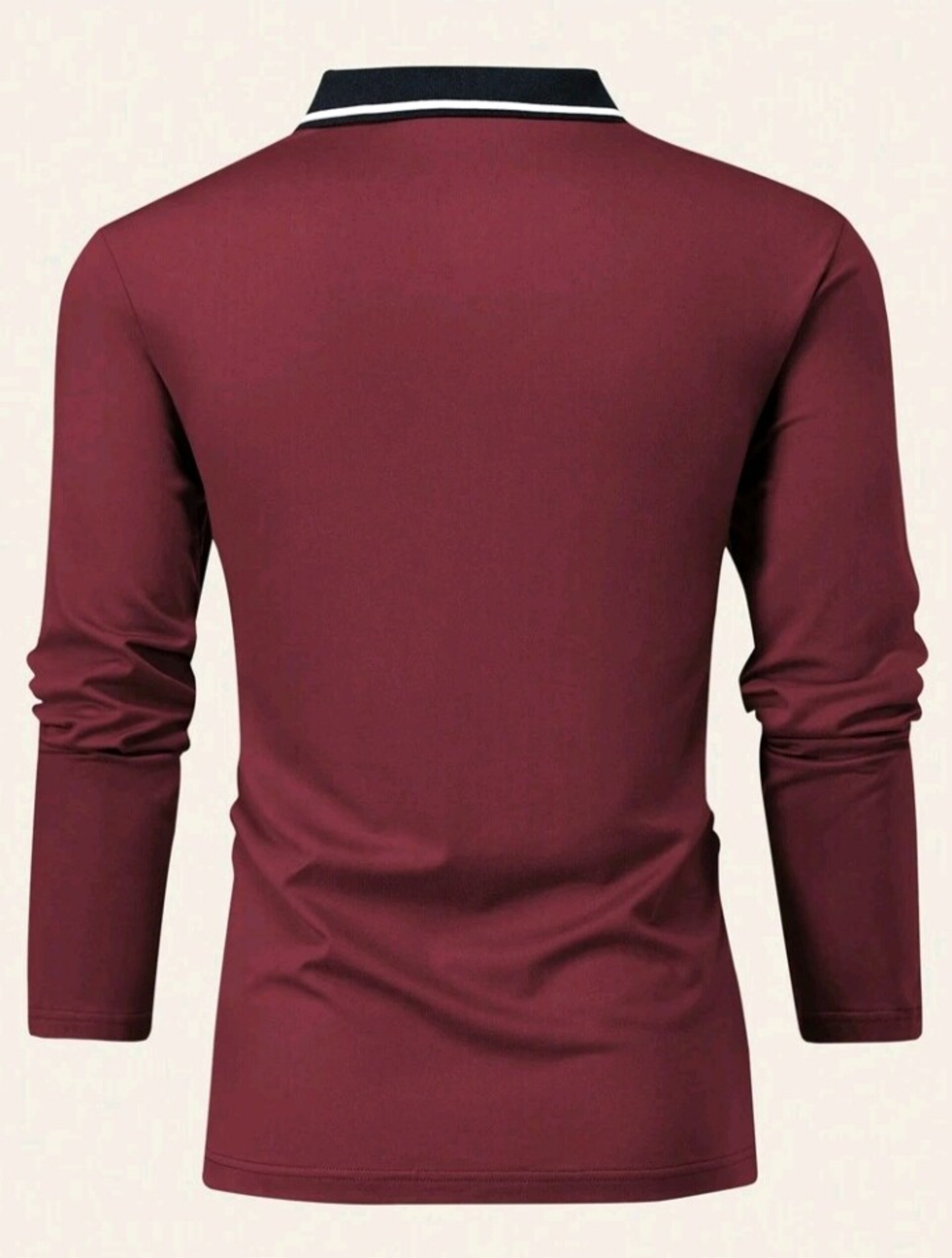 camiseta polo de manga larga para hombre - 2
