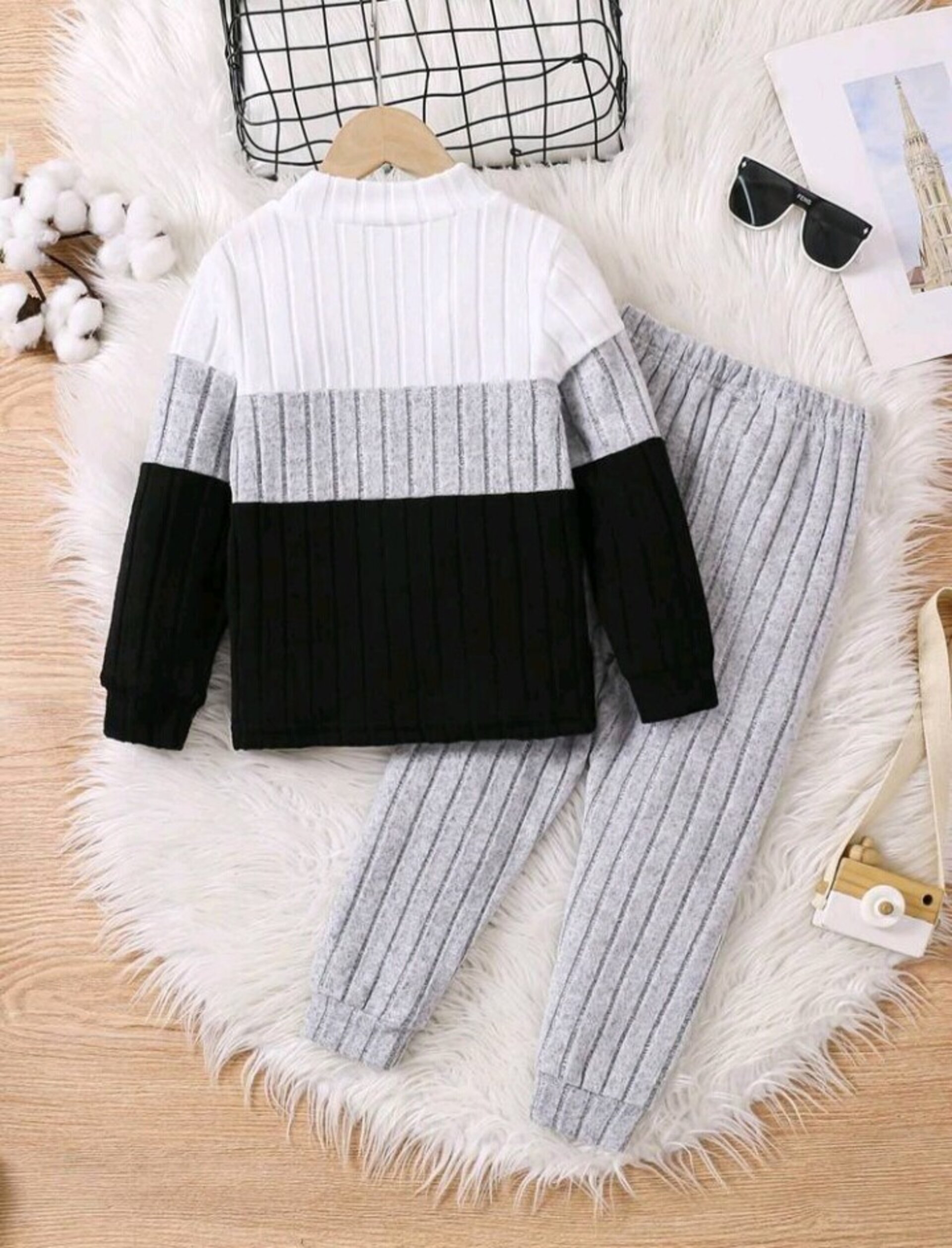 conjunto casual de sudadera y pantalon para niño - 8