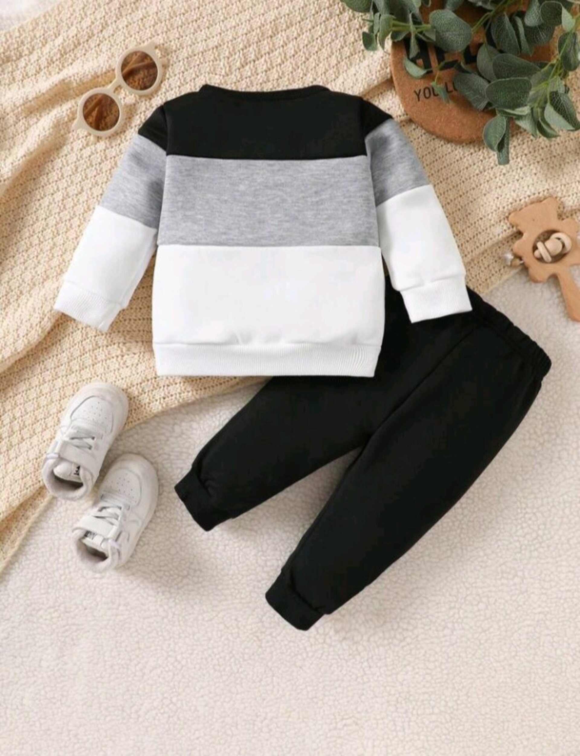 conjunto de sudadera y pantalones para bebe y niño - 2