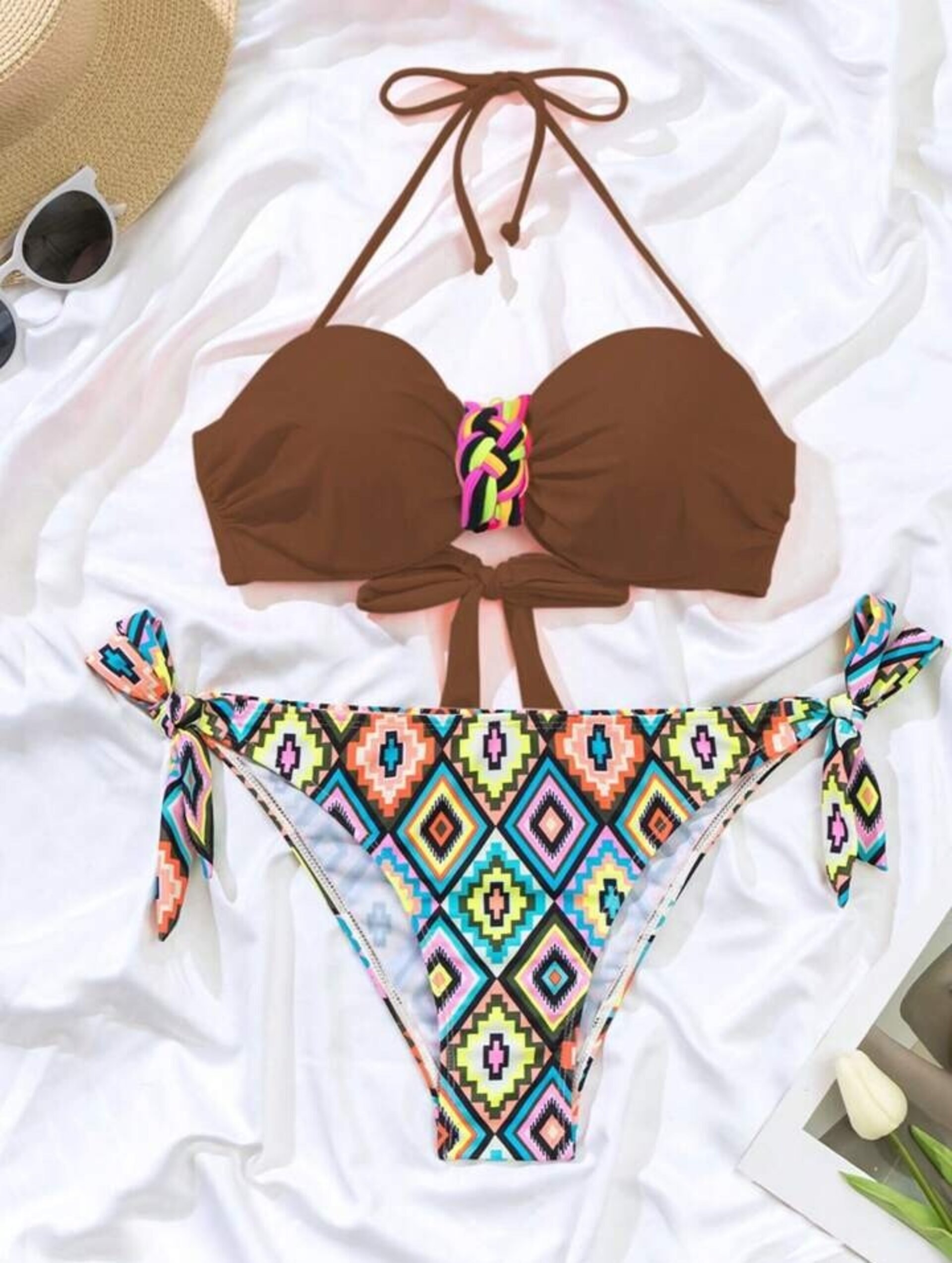 Conjunto de bikini para mujer con estampado geometrico - 23