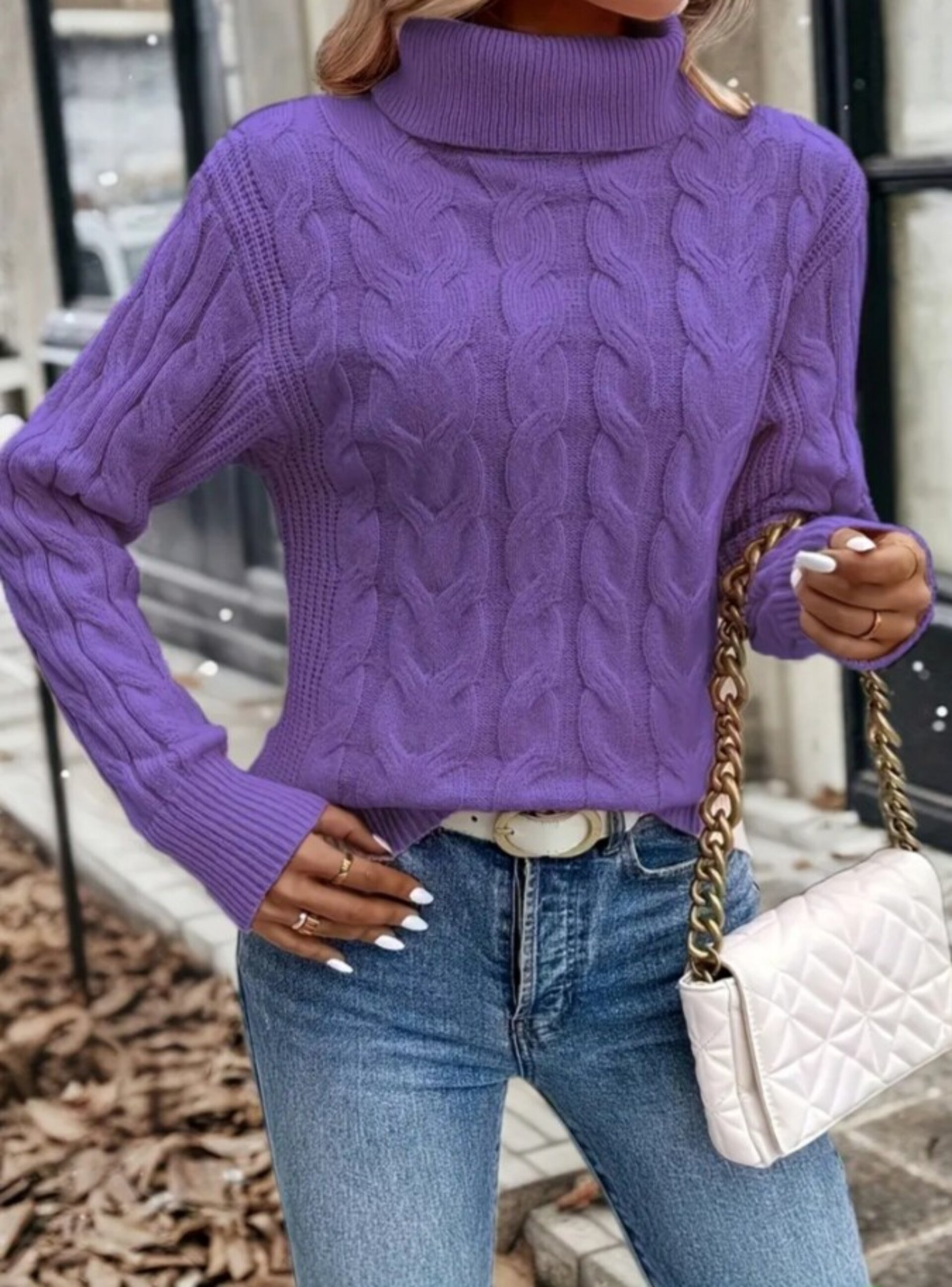 jersey de cuello alto de mujer - 5