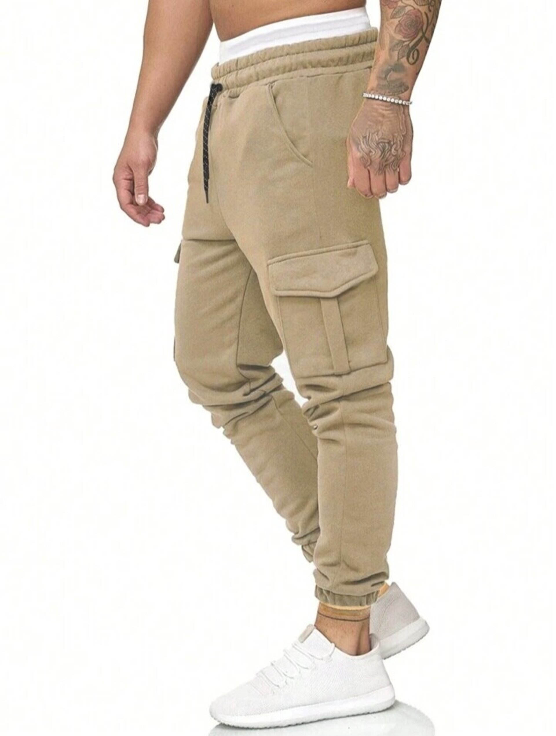 Pantalones deportivos con bolsillo lateral para hombre - 6