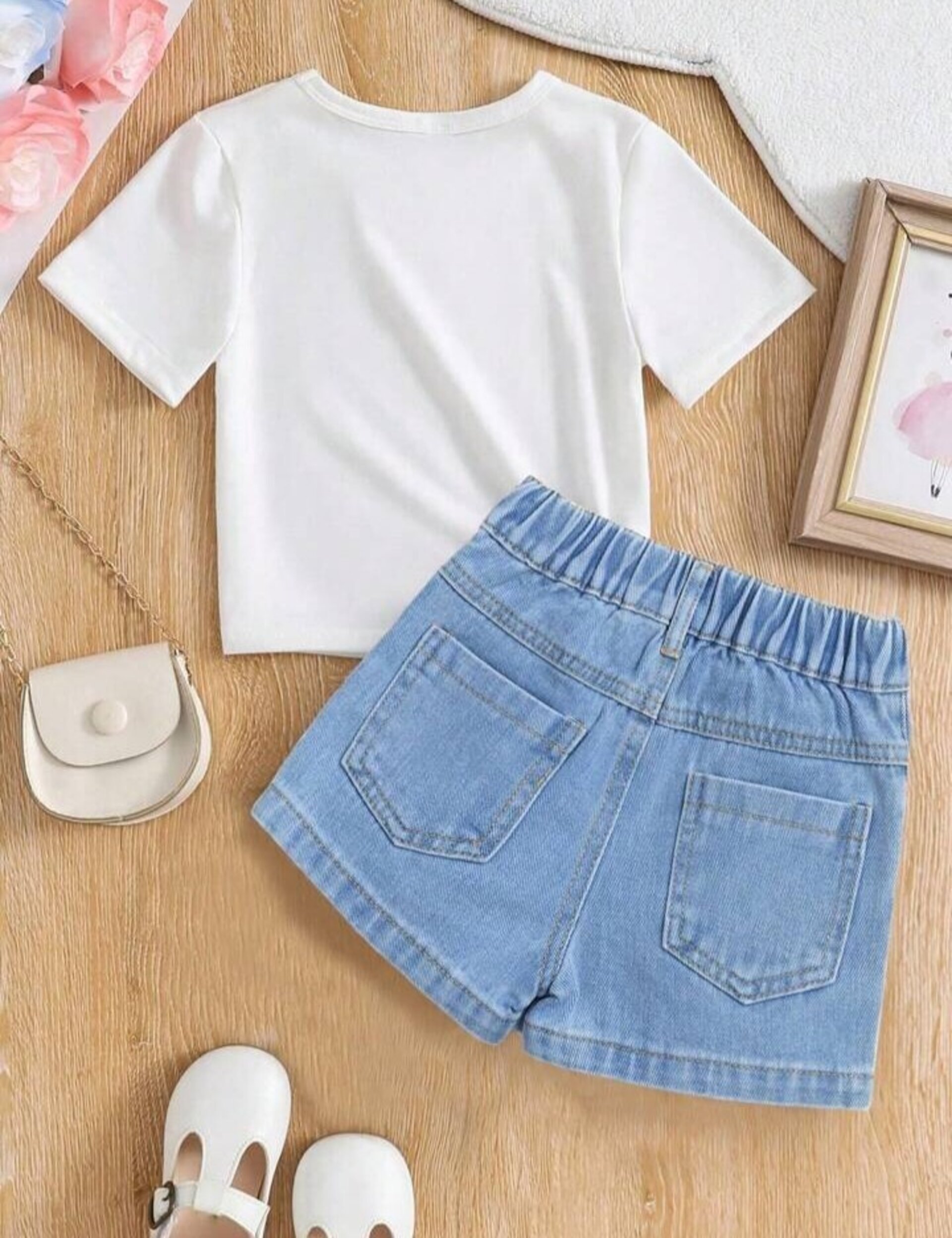 Conjunto de blusa de manga corta para niña - 2