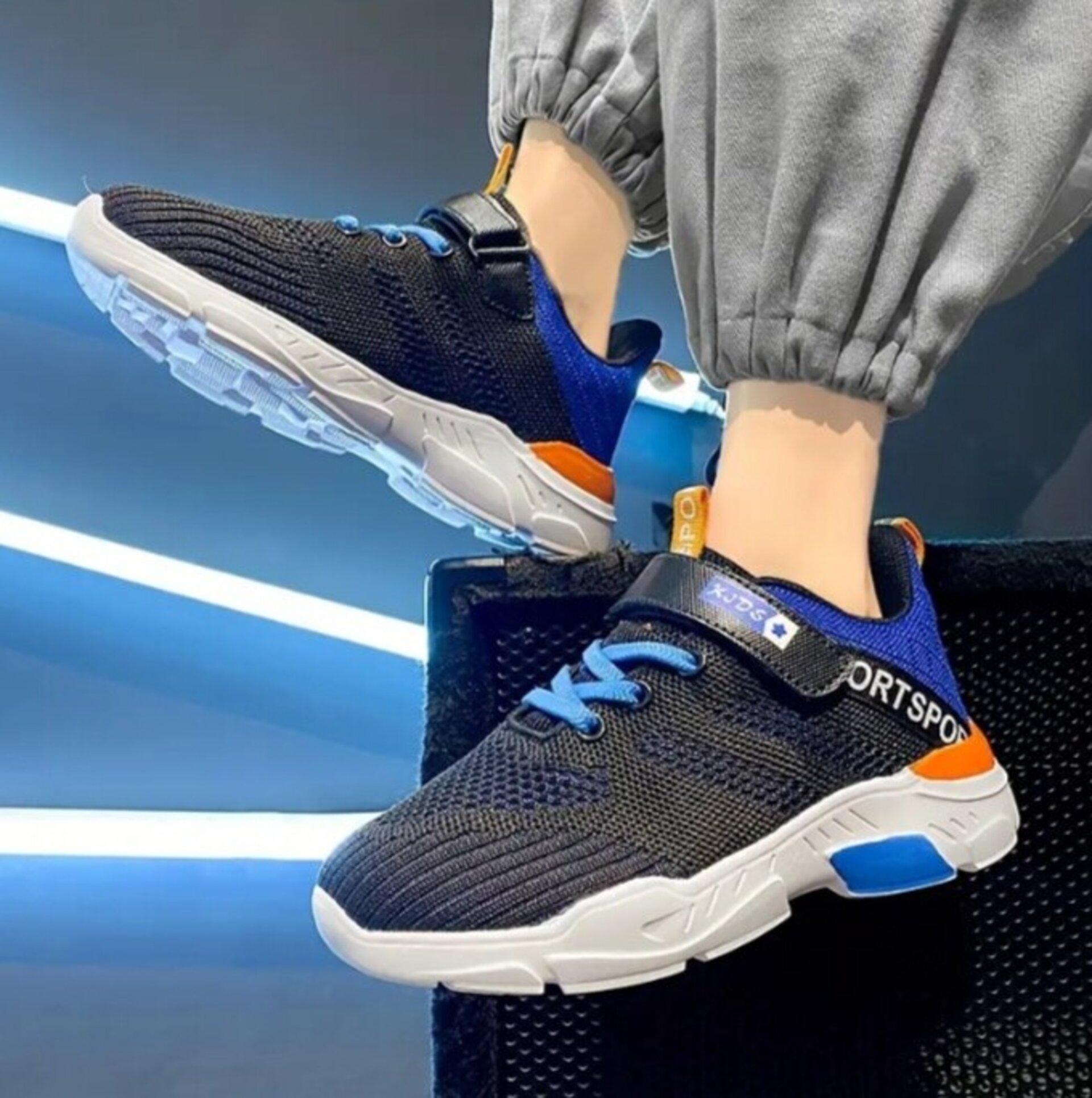 zapatillas de running comodos de baja altura para niños, - 3