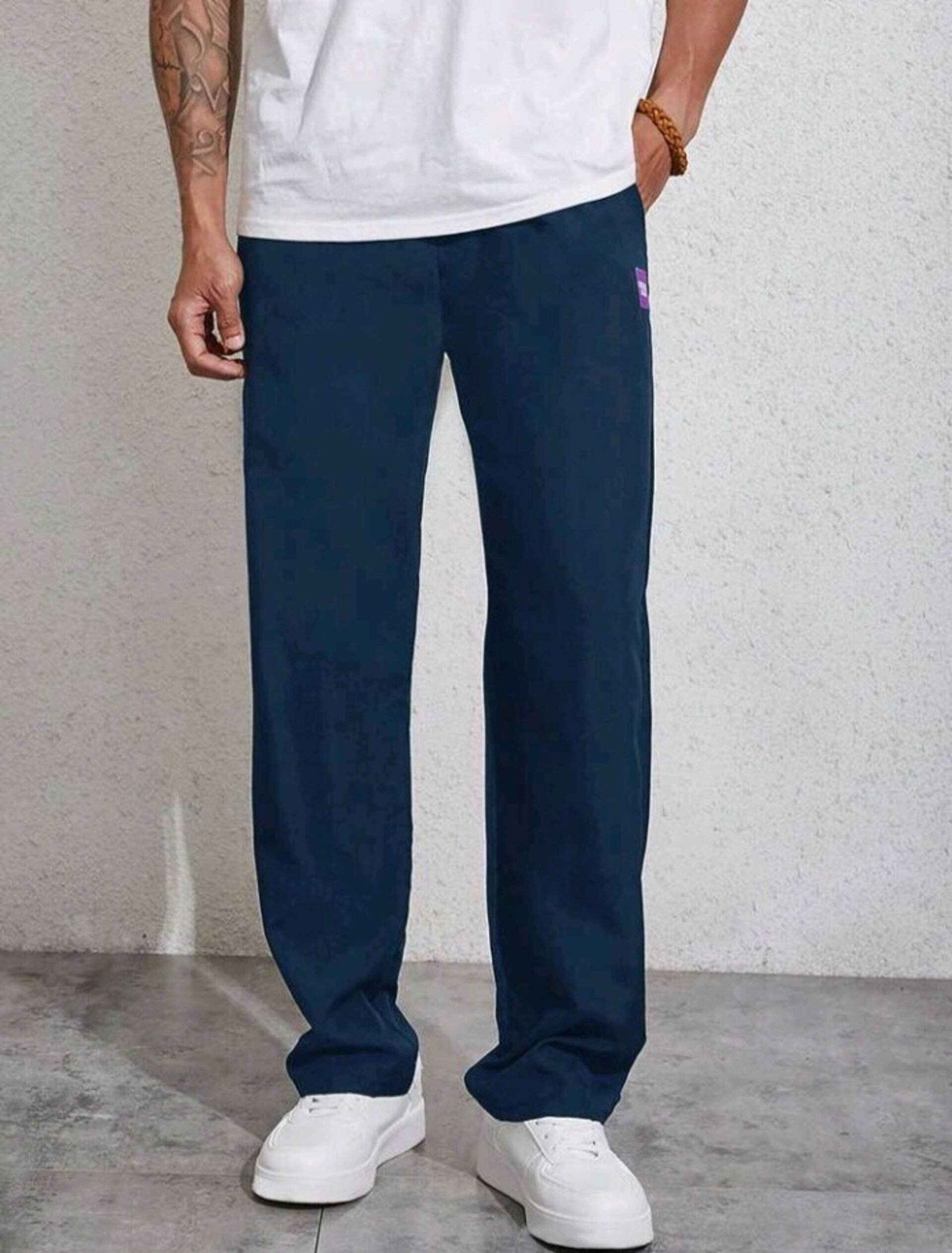 pantalon con cordon en la cintura para hombre - 4