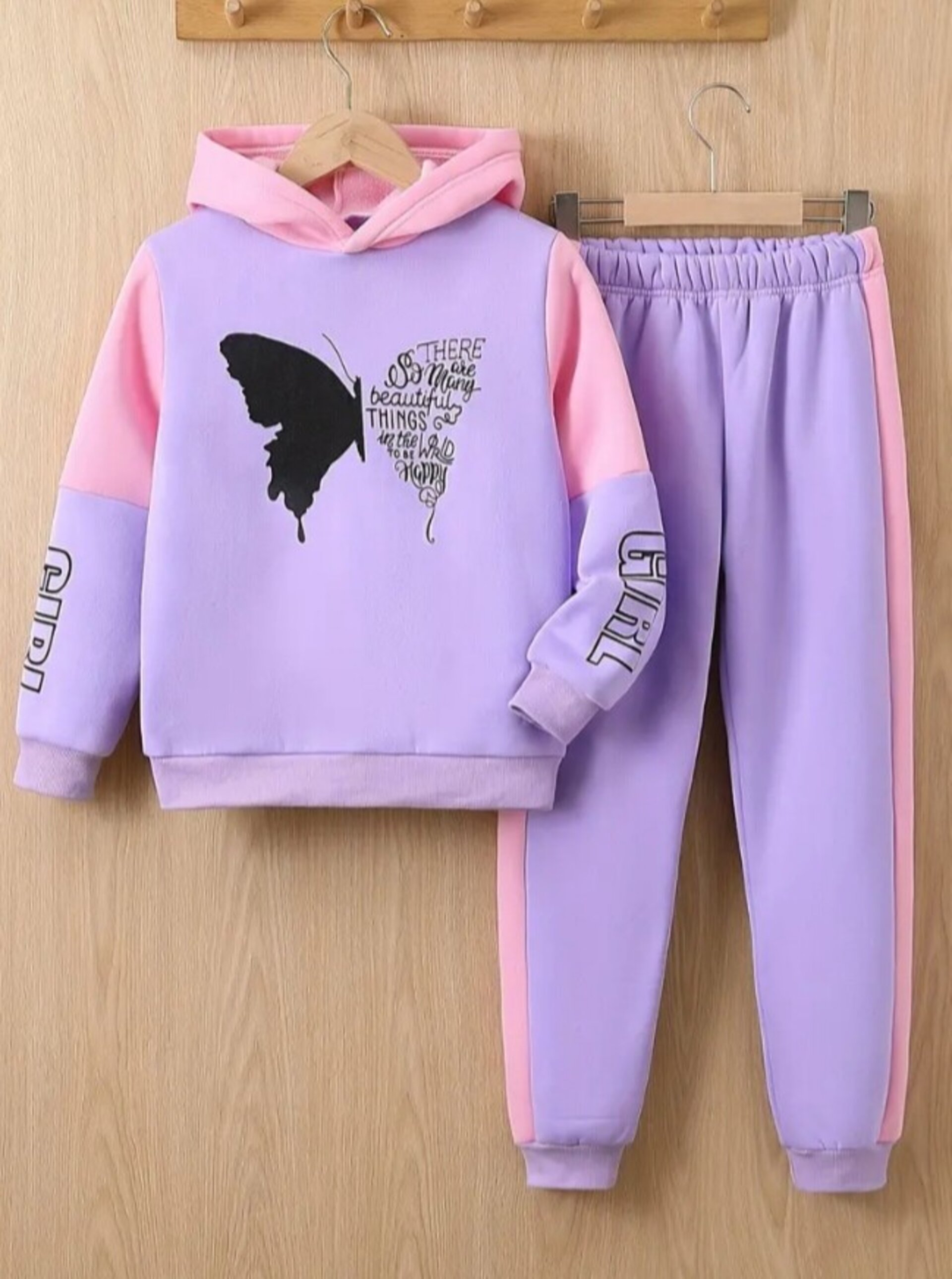 conjunto de sudadera con capucha para niña - 9