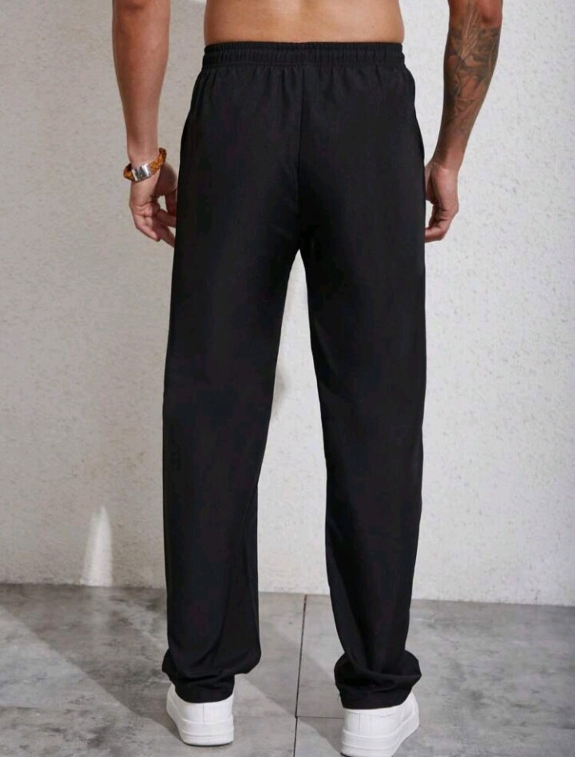 pantalon con cordon en la cintura para hombre - 11