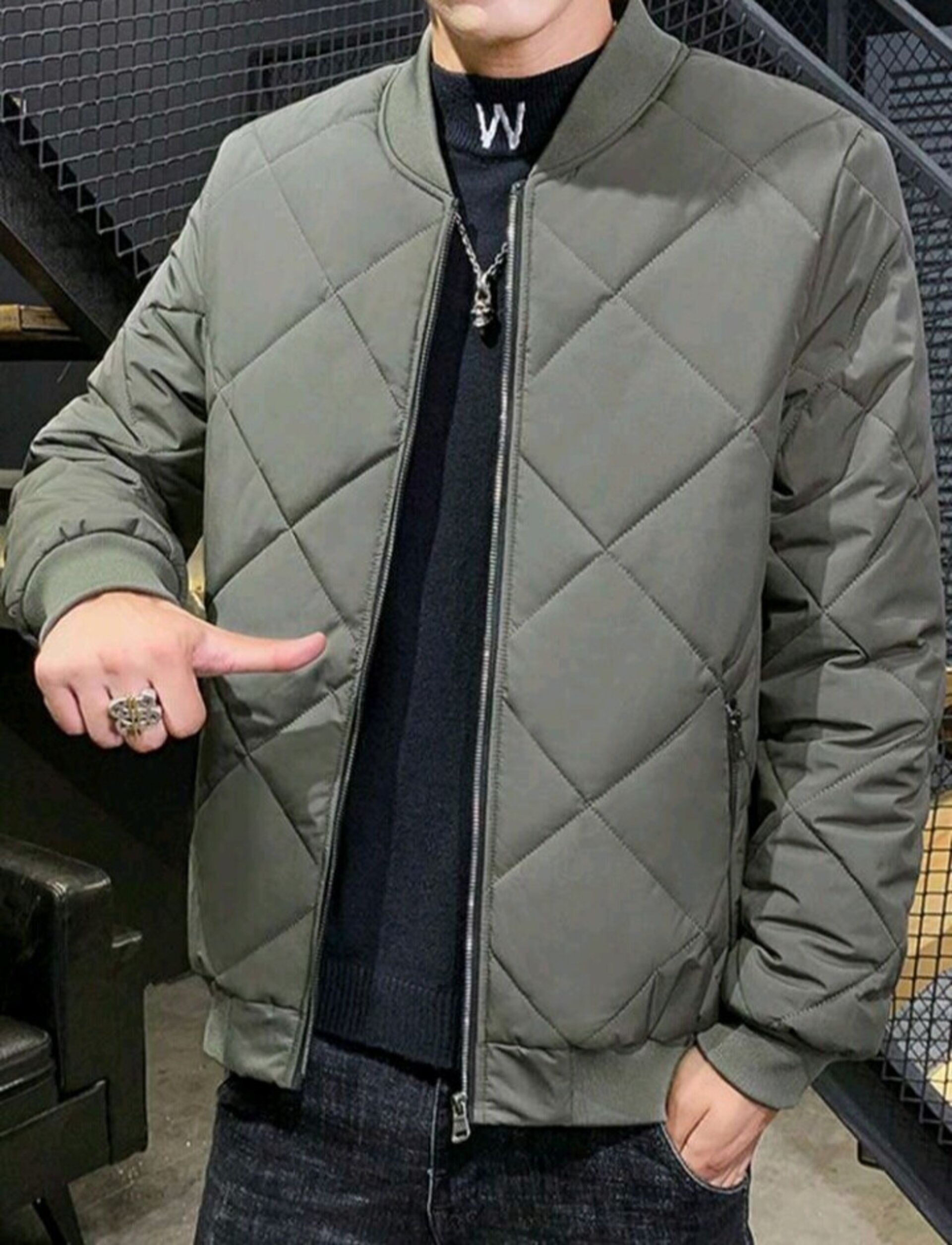 chaqueta acolchada para hombre - 10