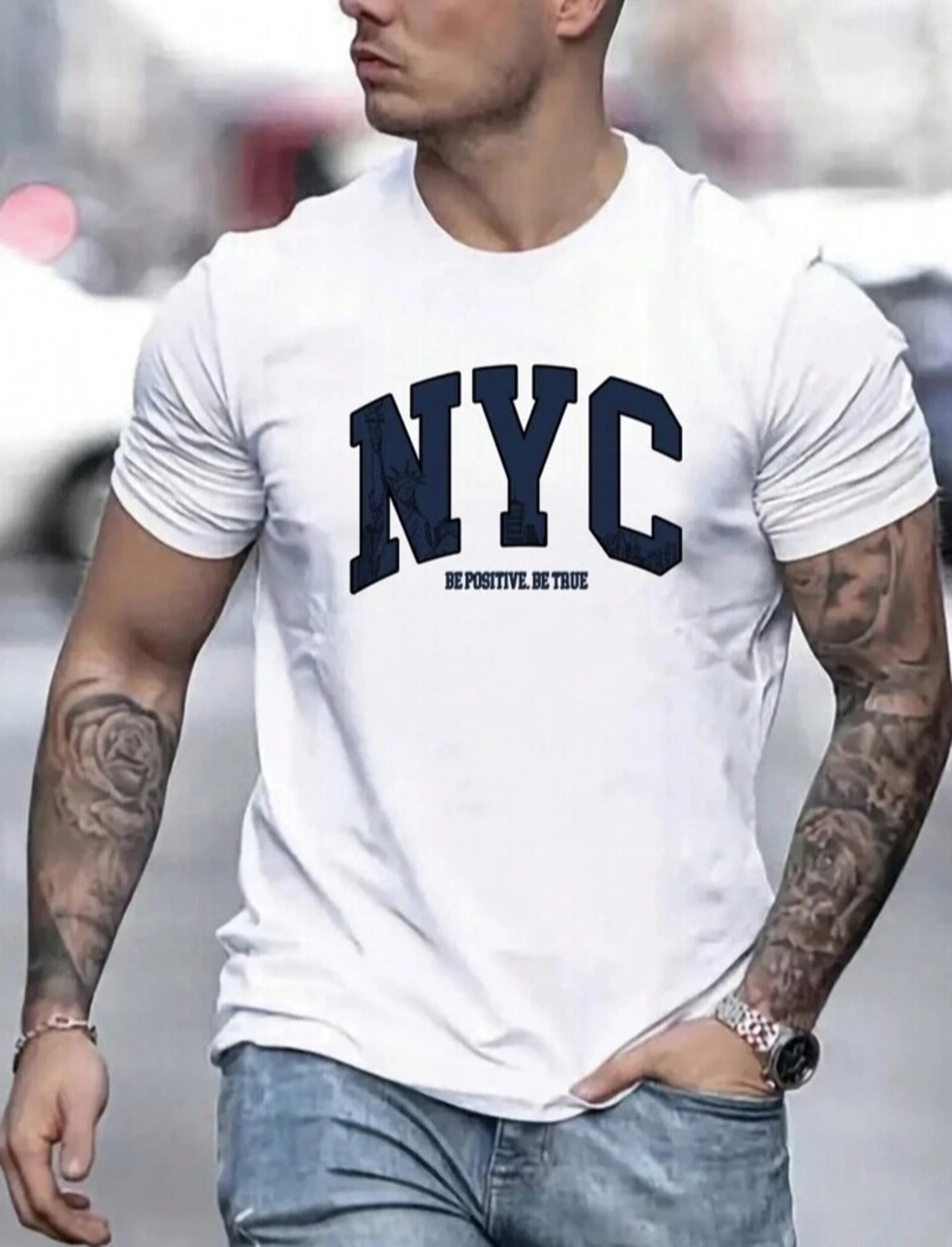 Camiseta con estampado de hombre - 8