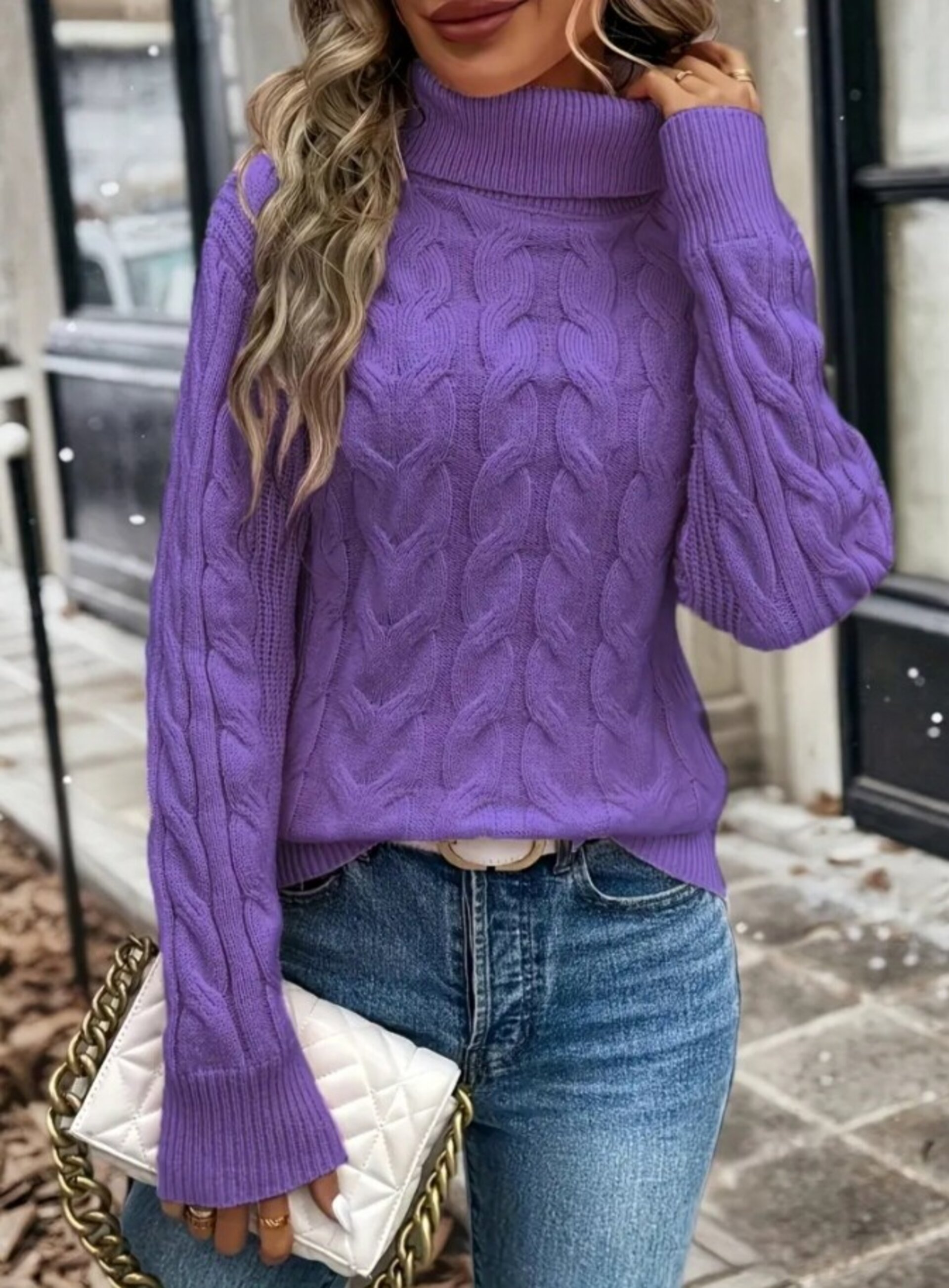 jersey de cuello alto de mujer - 3