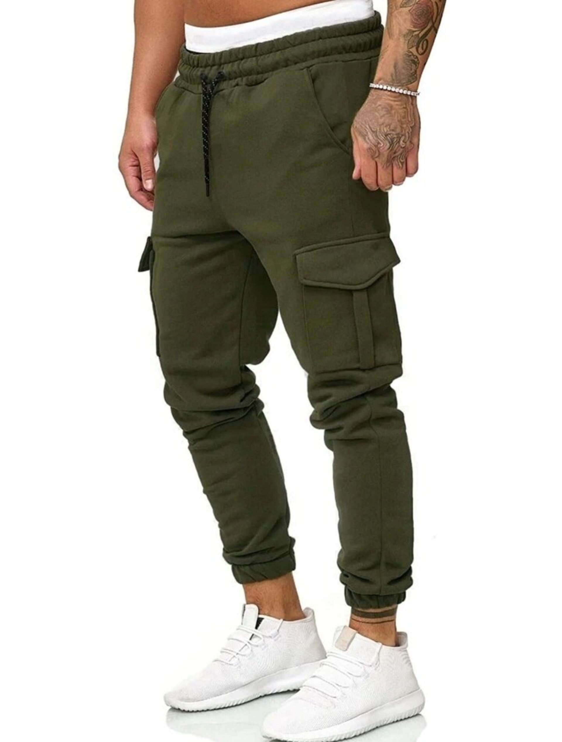 Pantalones deportivos con bolsillo lateral para hombre - 7
