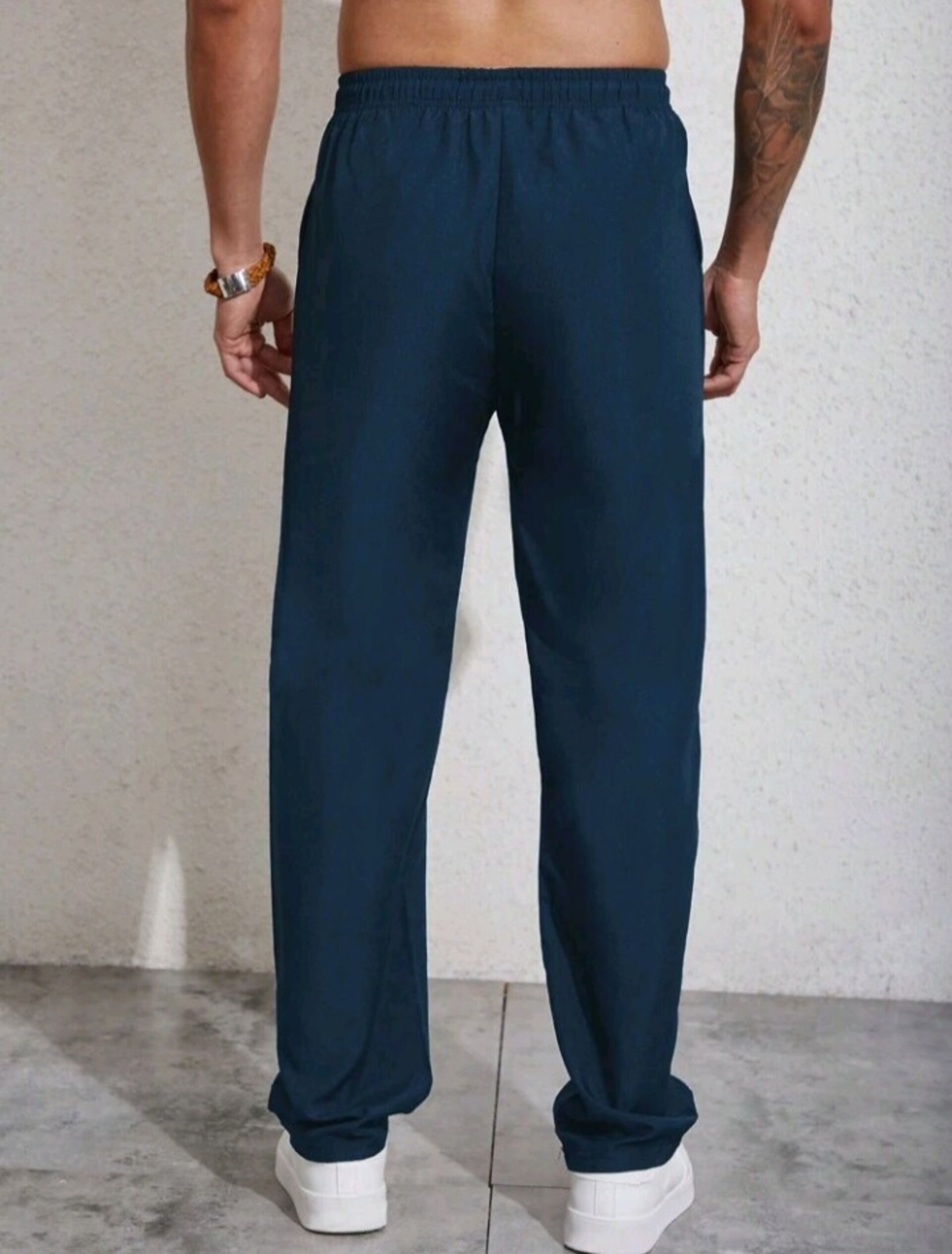 pantalon con cordon en la cintura para hombre - 2