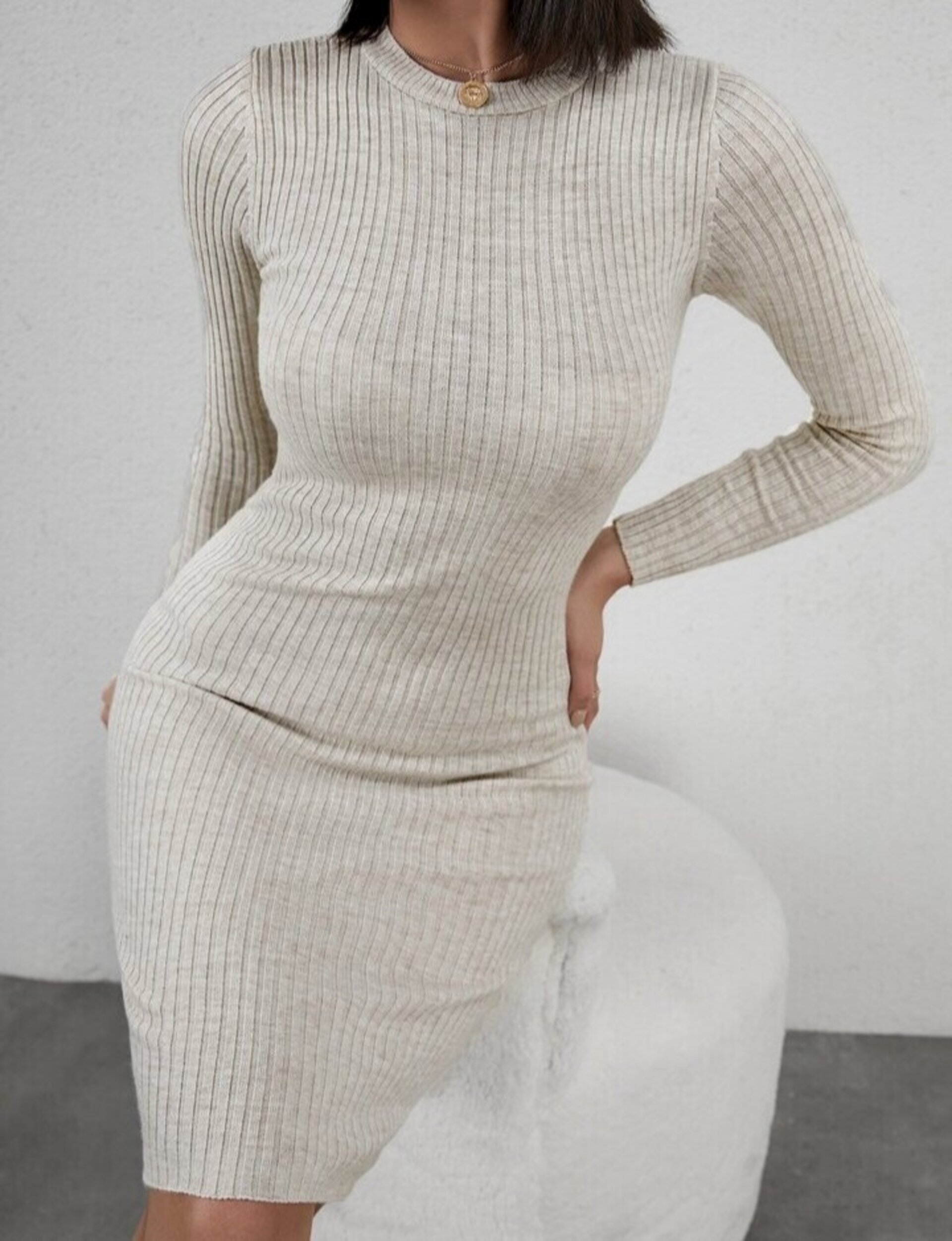 vestido de punto ajustado - 8