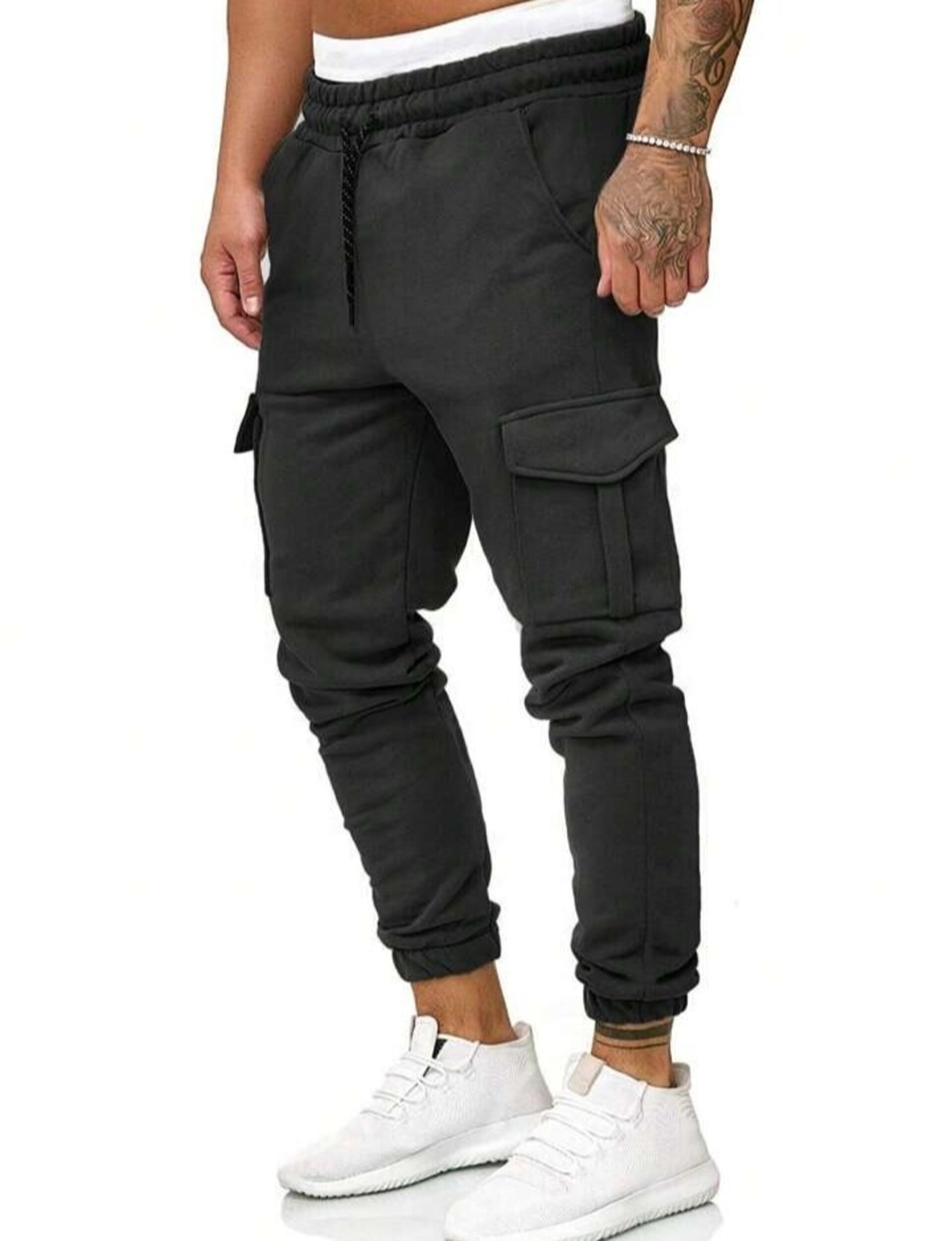 Pantalones deportivos con bolsillo lateral para hombre - 11
