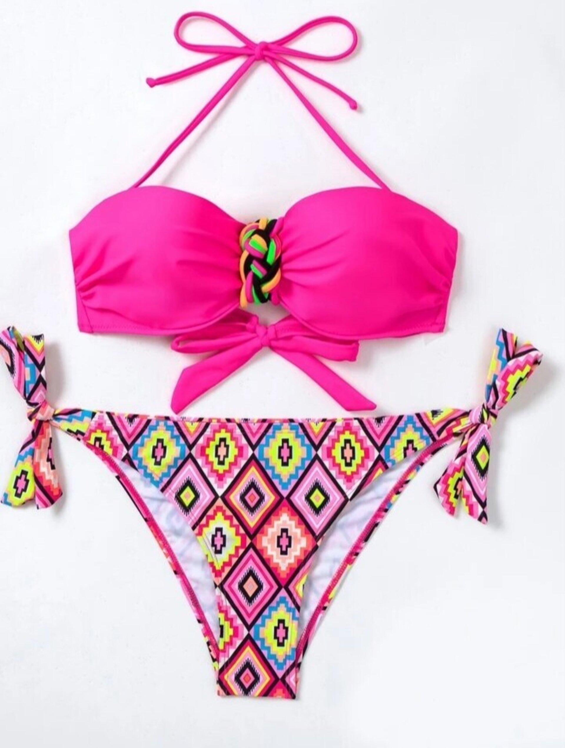 Conjunto de bikini para mujer con estampado geometrico - 17