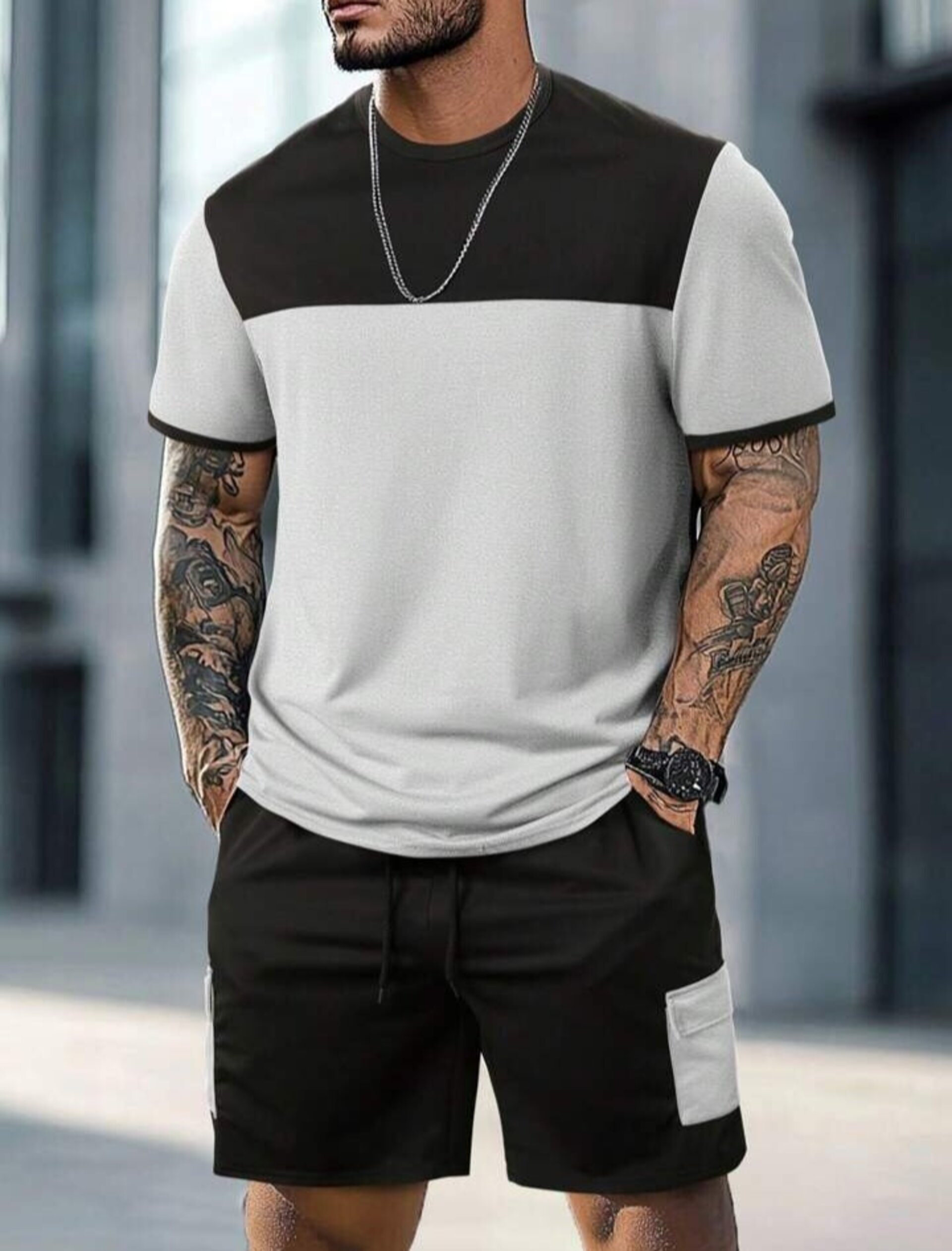 Conjunto de manga corta para hombre - 6