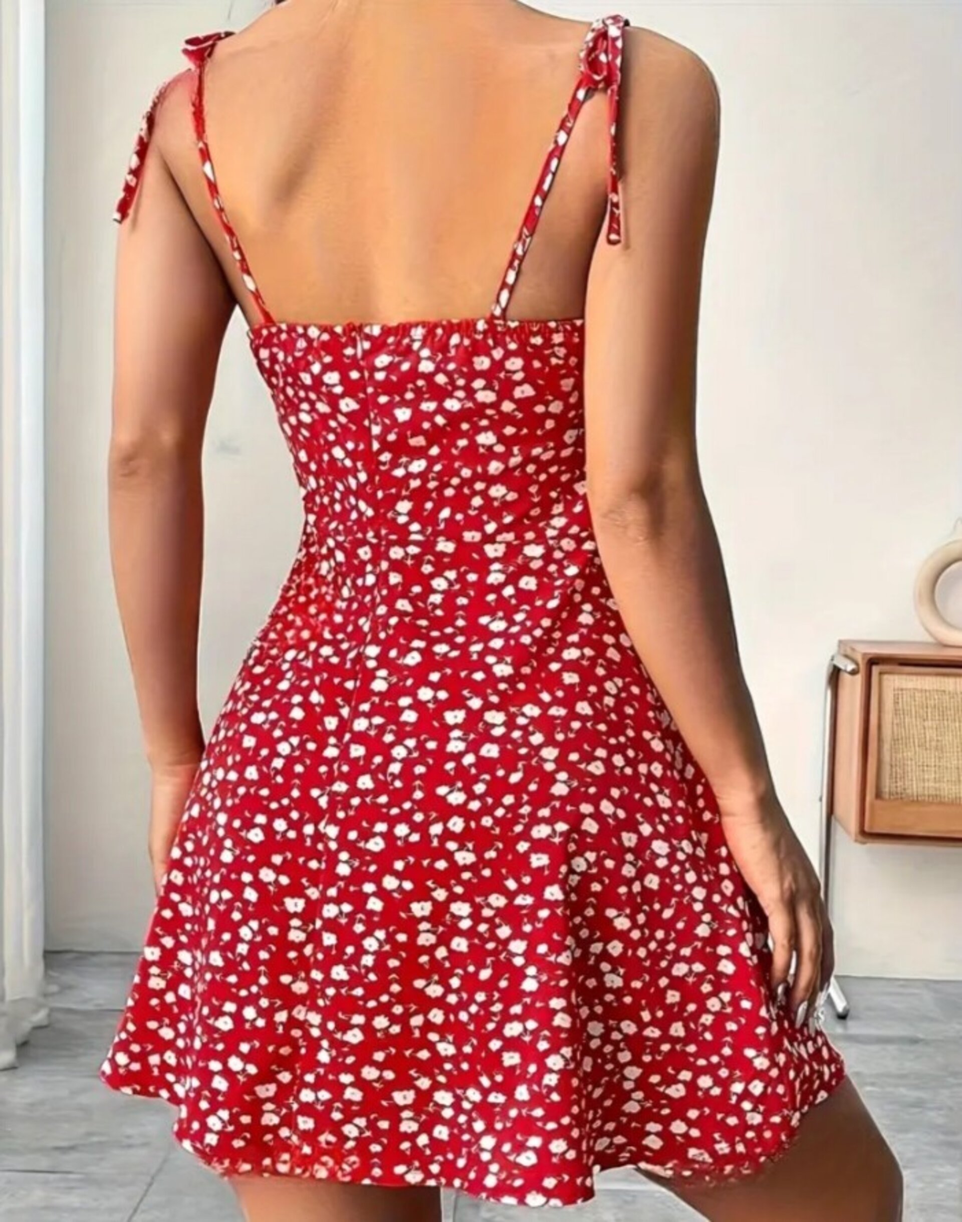 vestido de tirantes con estampado - 2
