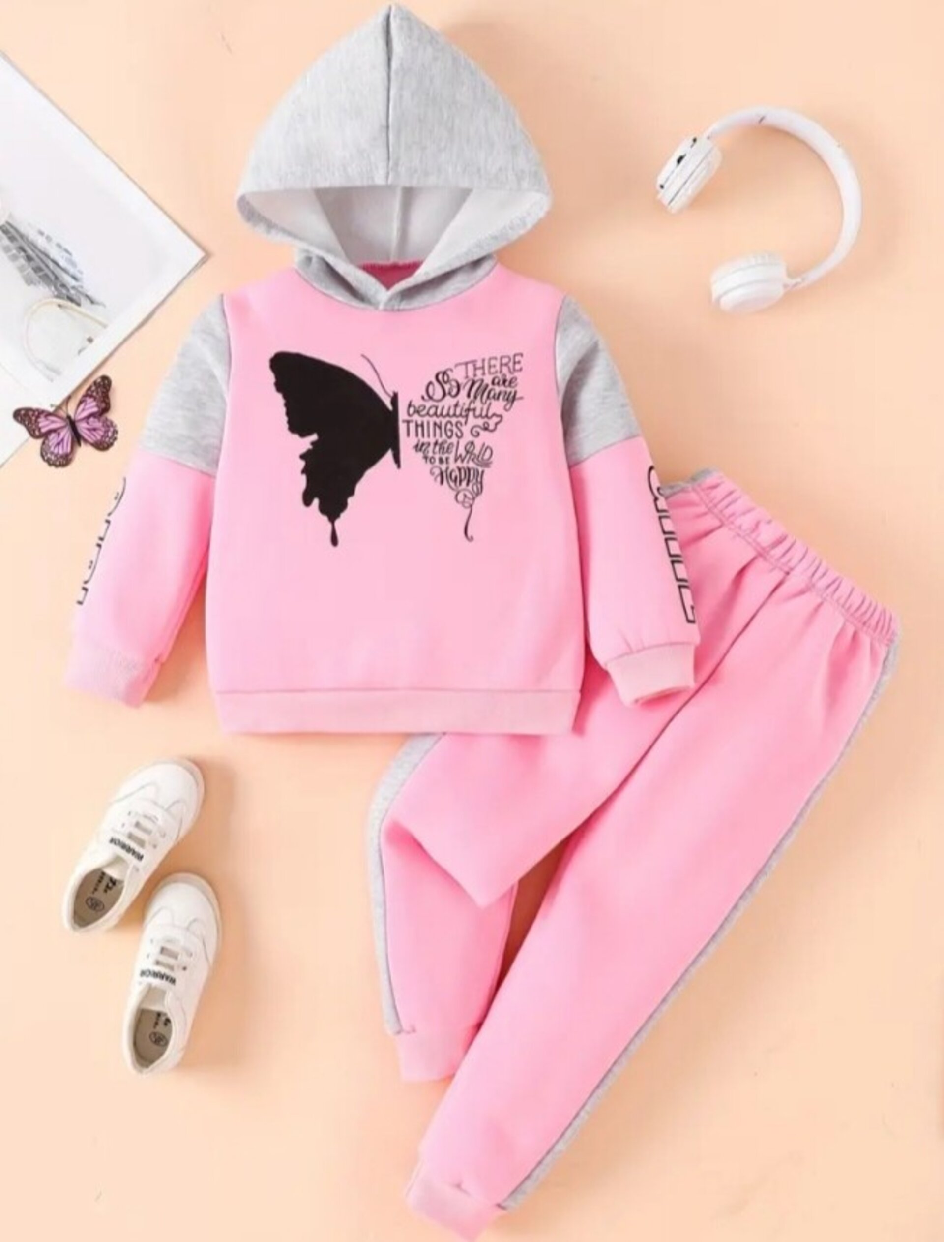 conjunto de sudadera con capucha para niña - 8