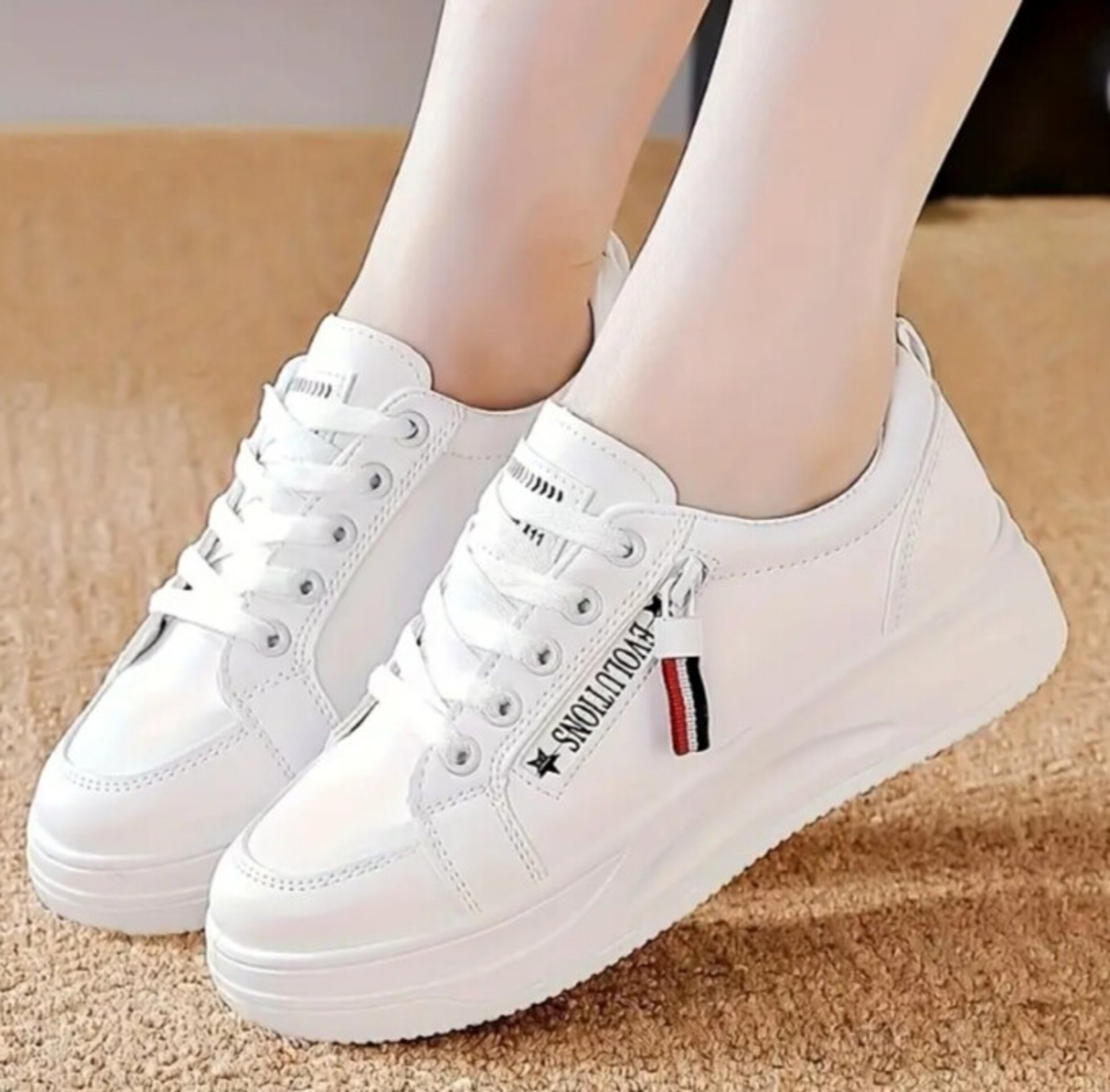 zapatillas planas de cordoneras para mujer - 2