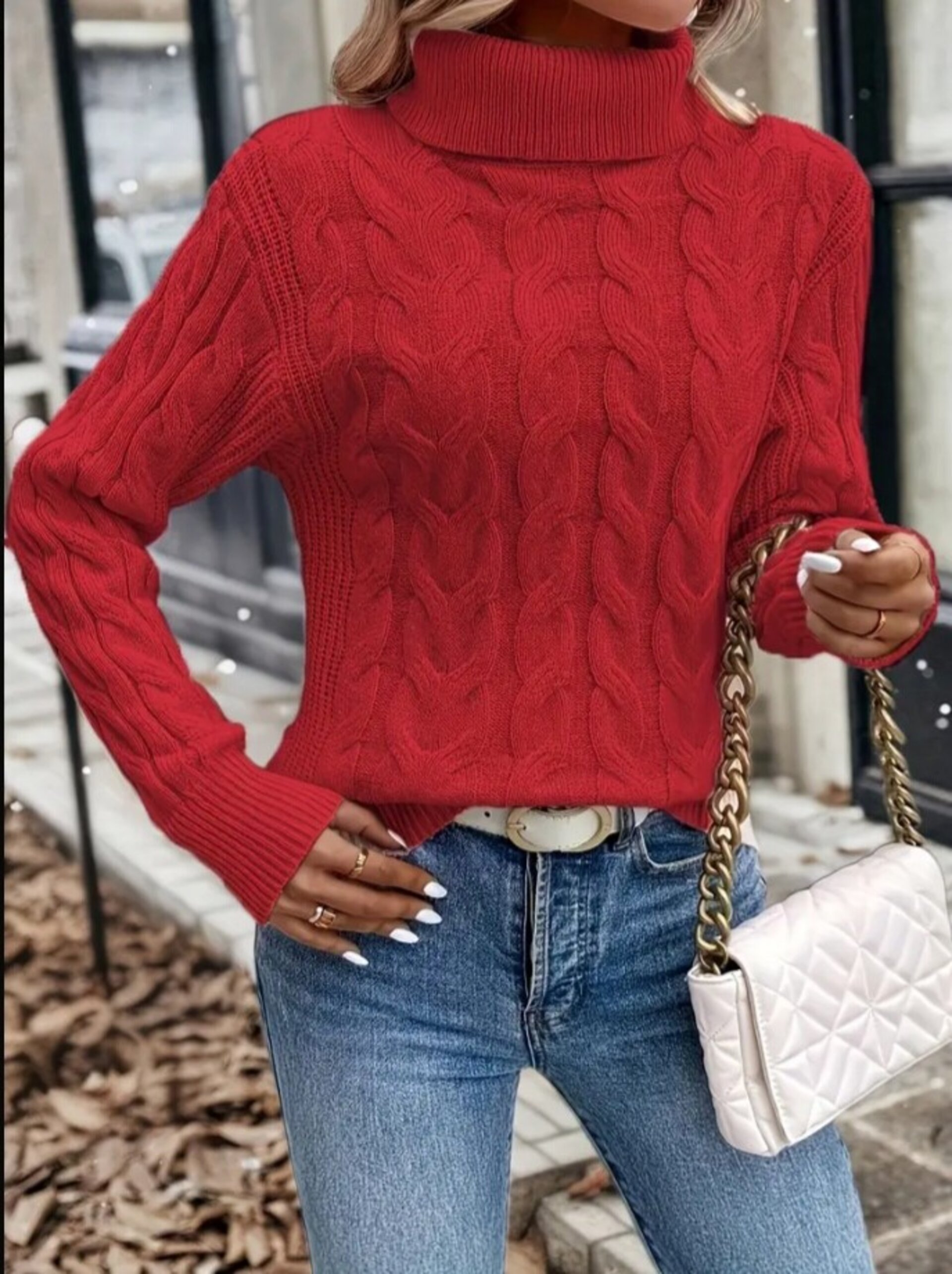 jersey de cuello alto de mujer - 5